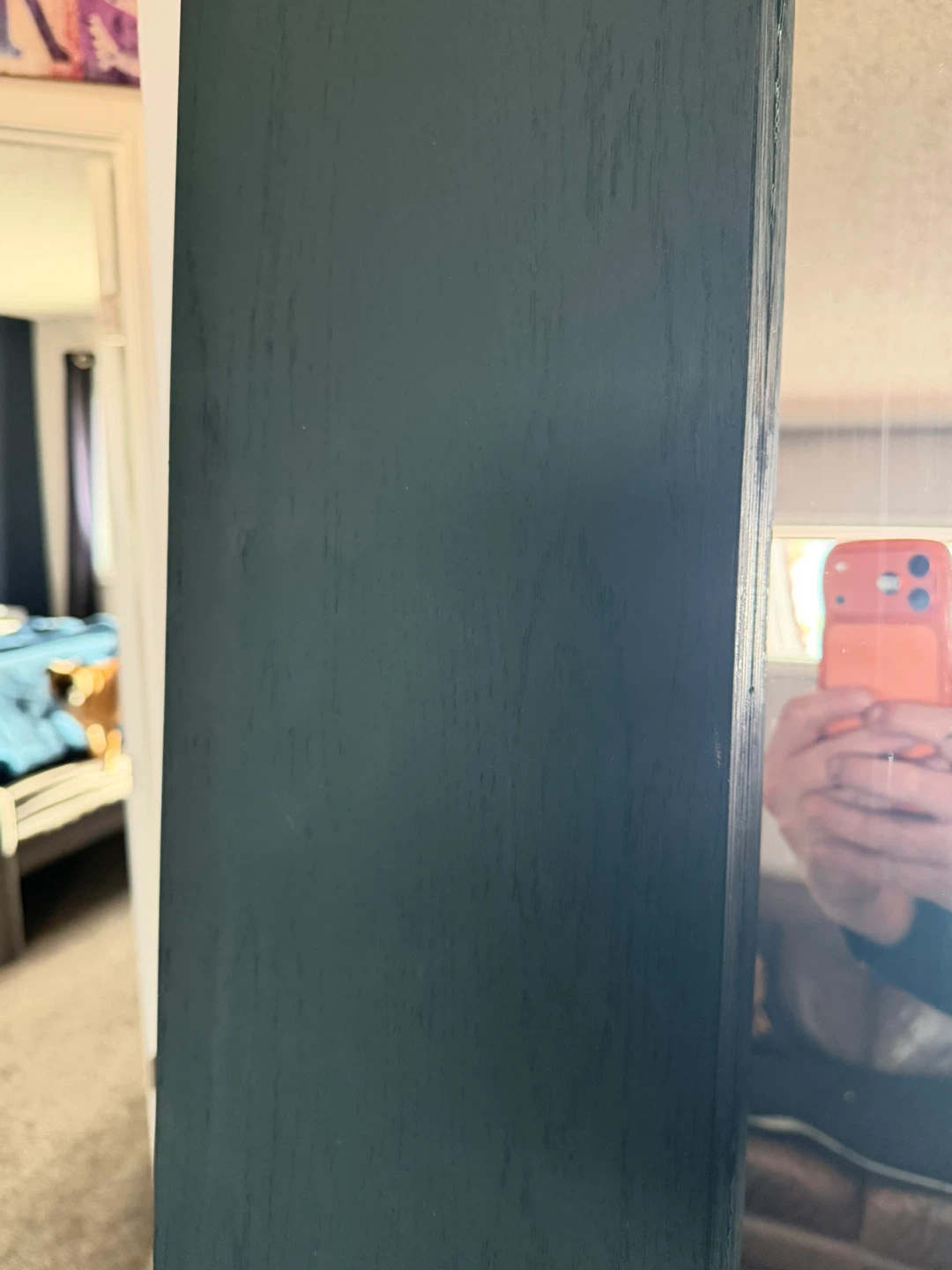 Large Framed Wall Mirror - Dark Green - photo 4
