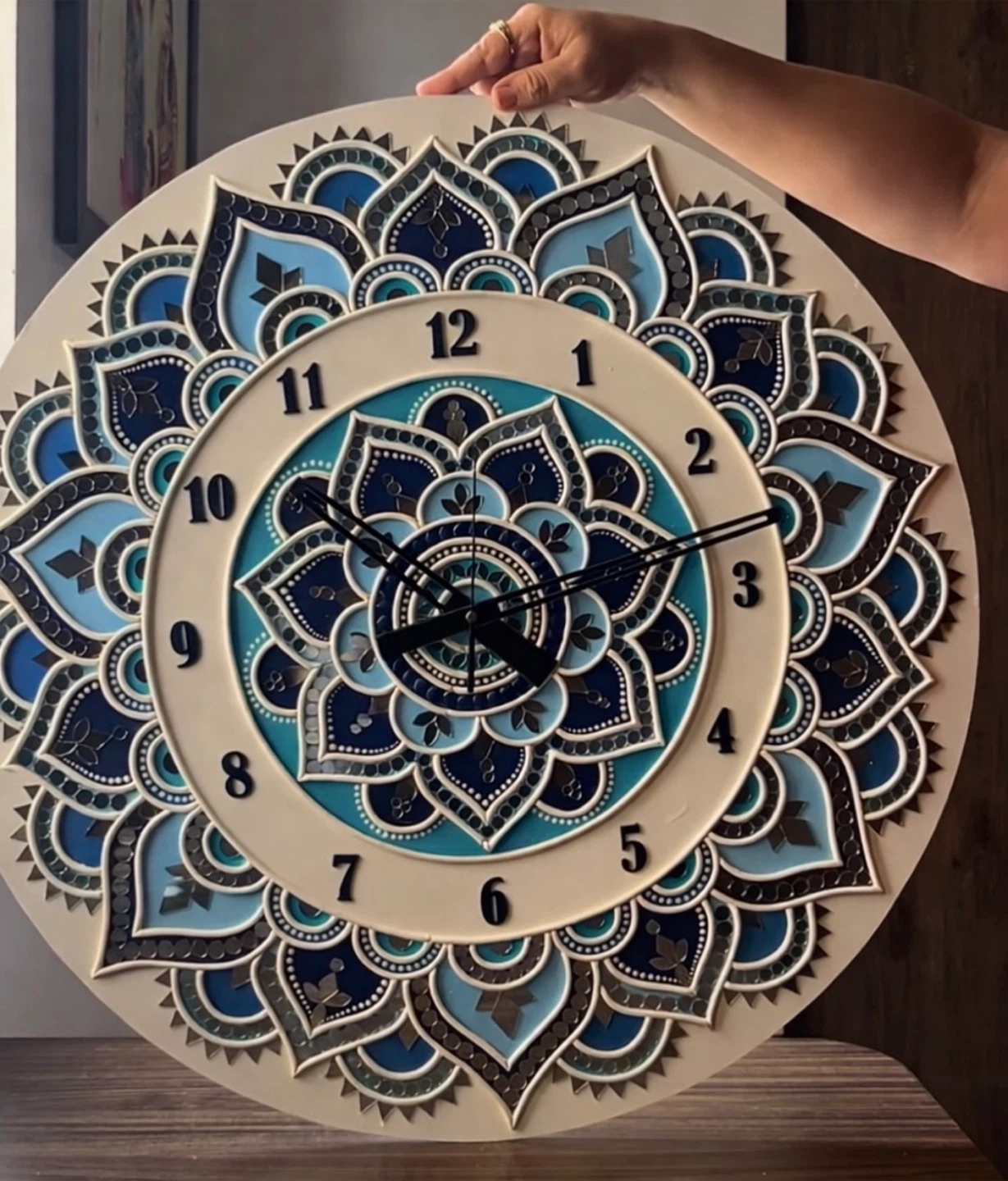 Mandala Wall Clock 12” CUSTOMISABLE