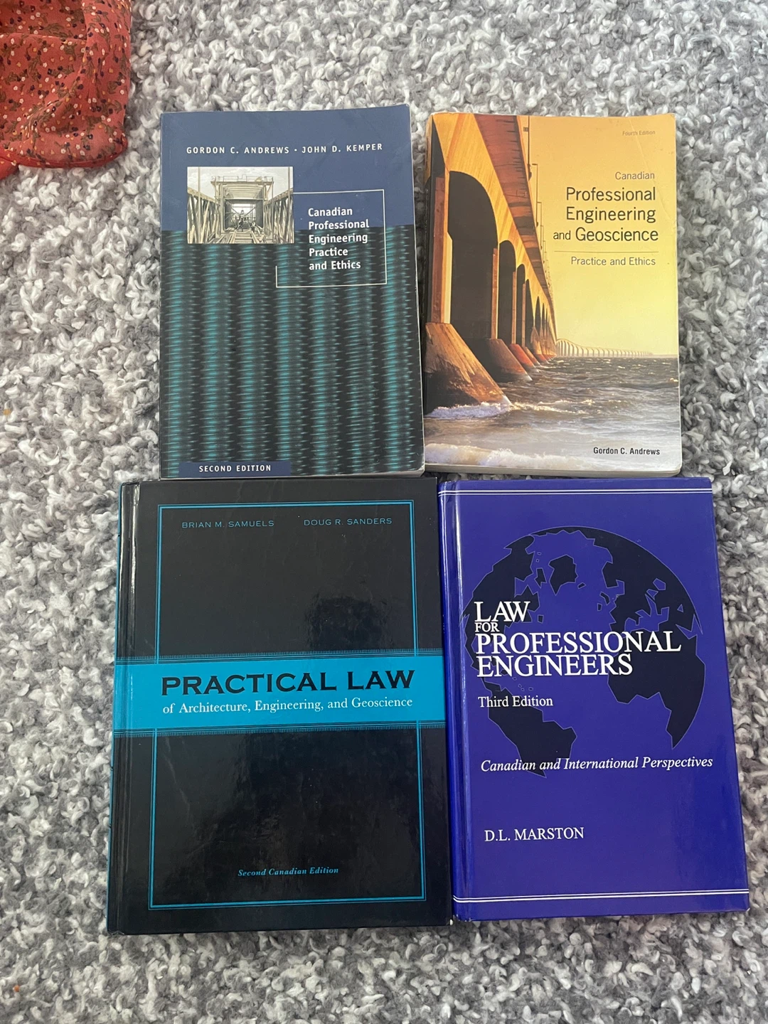 Bundle of 4 Canadian Engineering and Law Textbooks