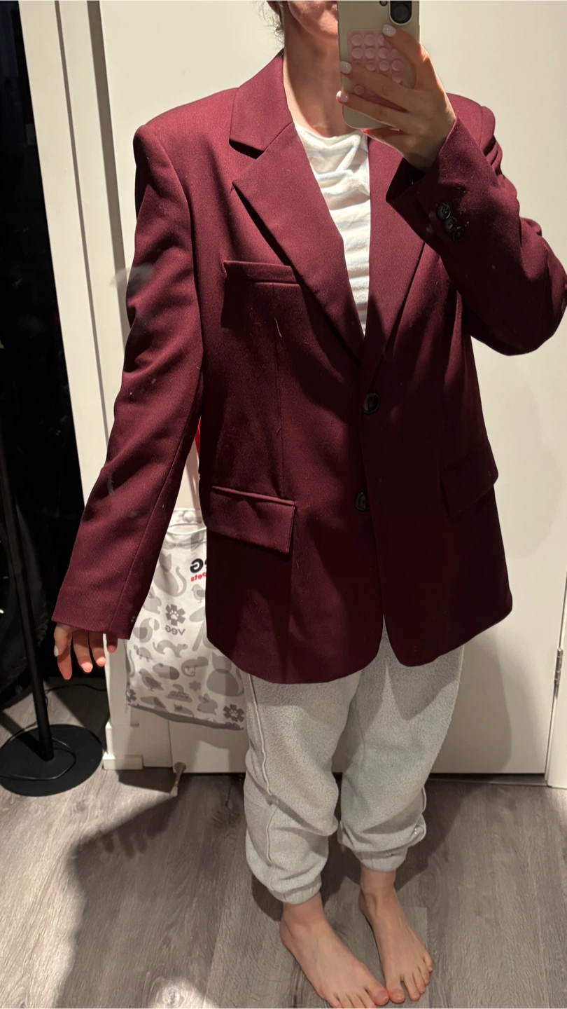 ZARA Burgundy Blazer - Size M