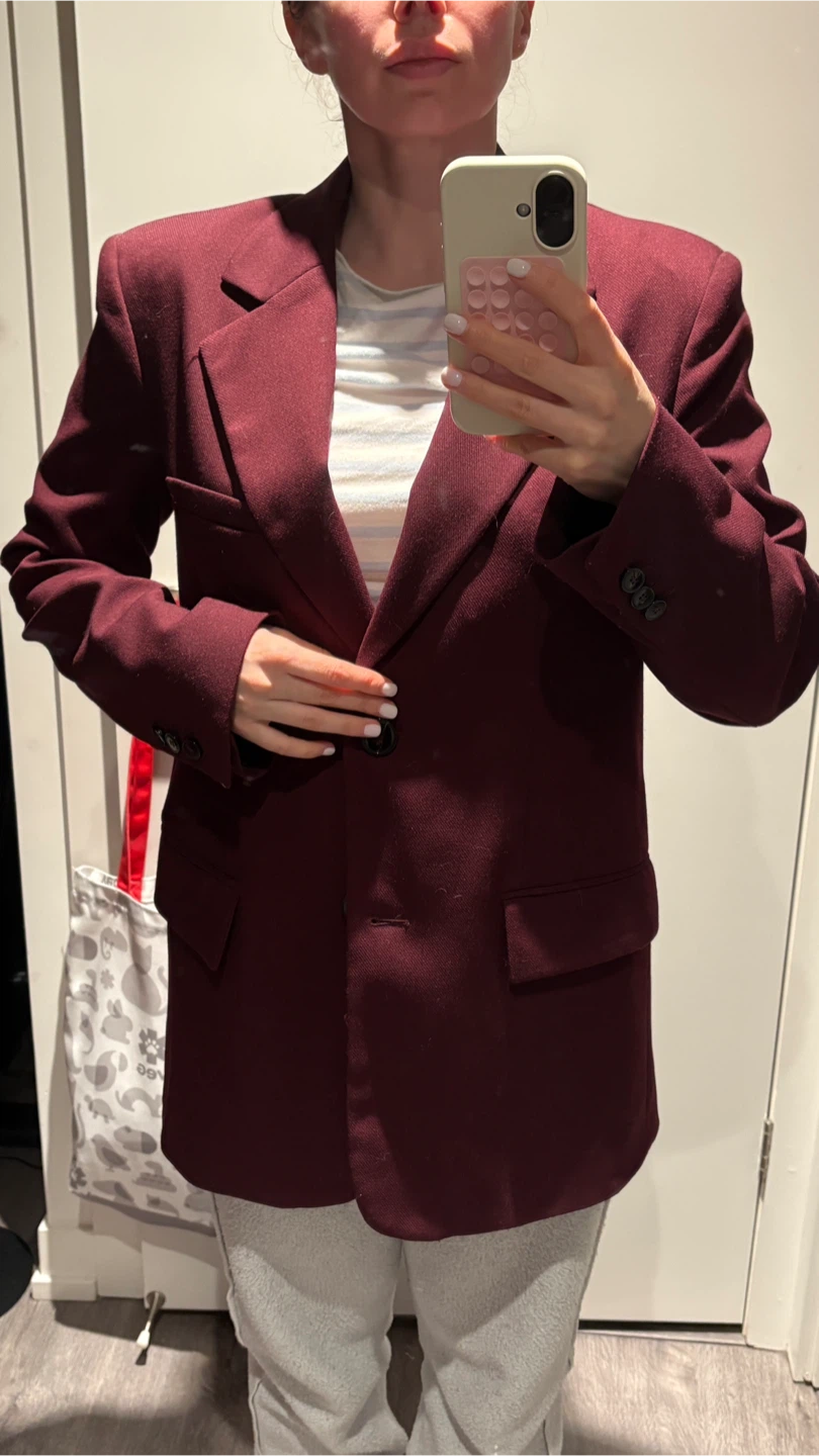 ZARA Burgundy Blazer - Size M - photo 2