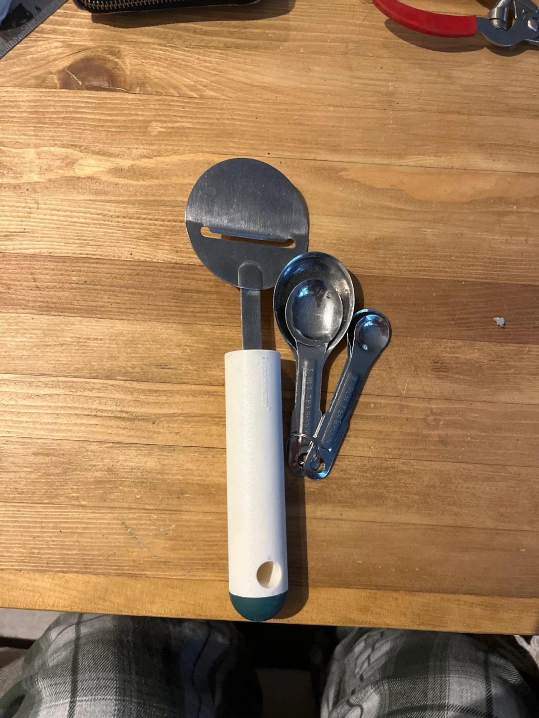 Tupperware Cheese Slicer and Measuring Spoons