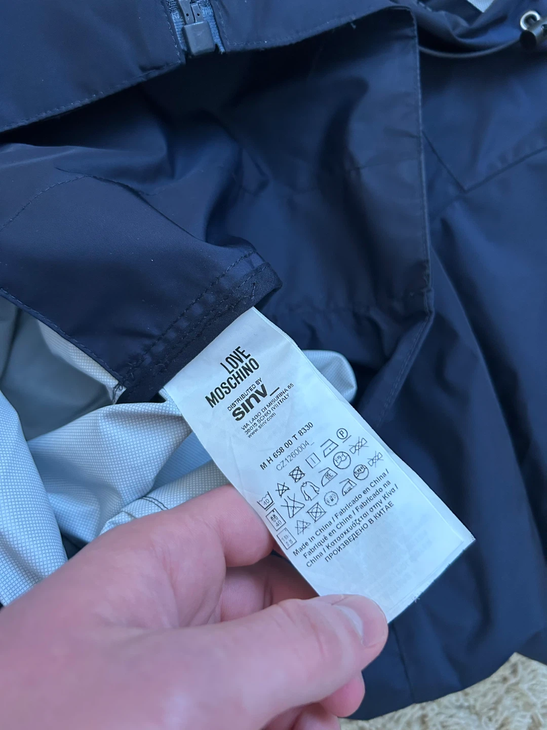 Love Moschino Navy Blue Hooded Jacket - photo 4