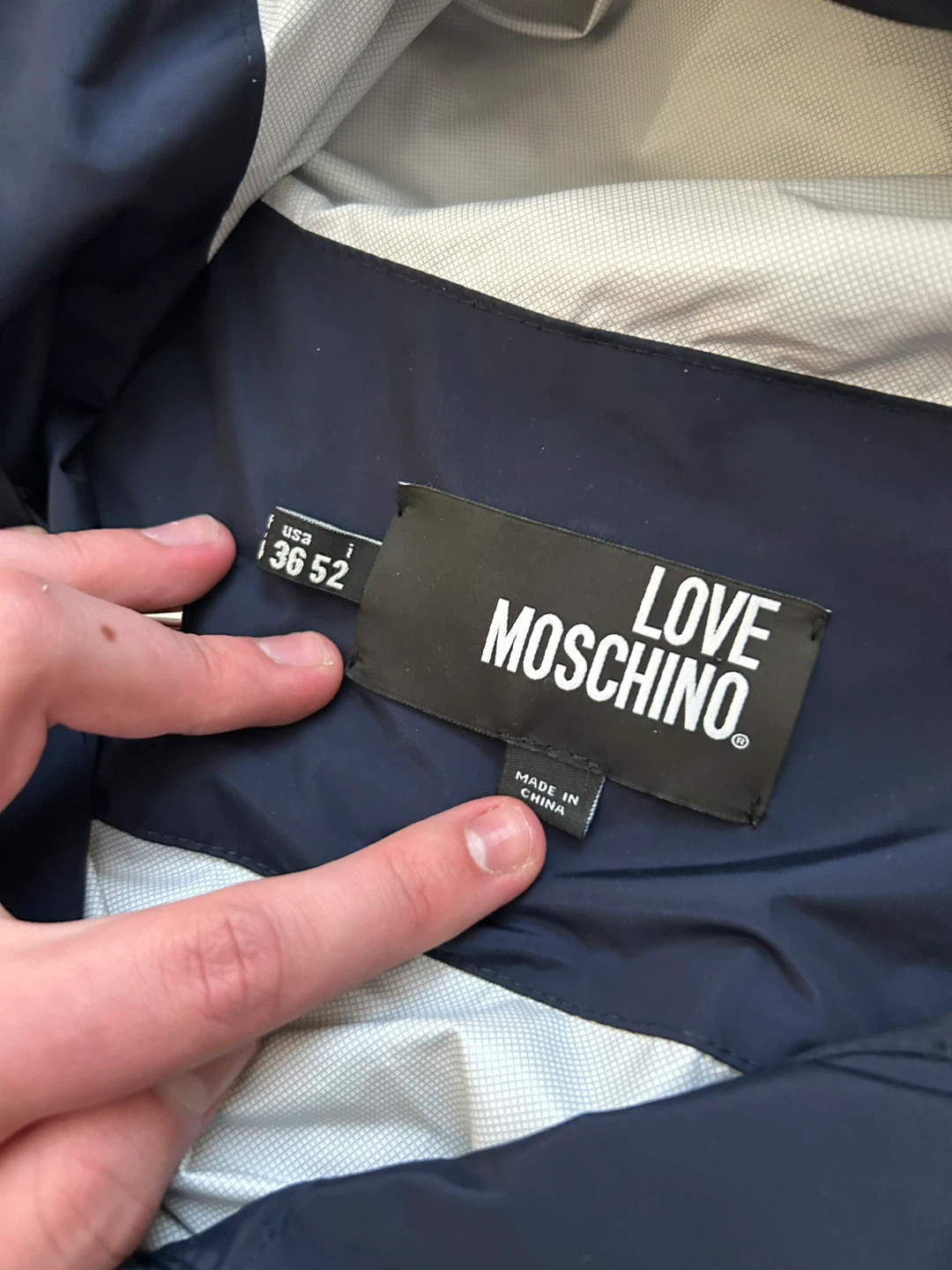 Love Moschino Navy Blue Hooded Jacket - photo 3