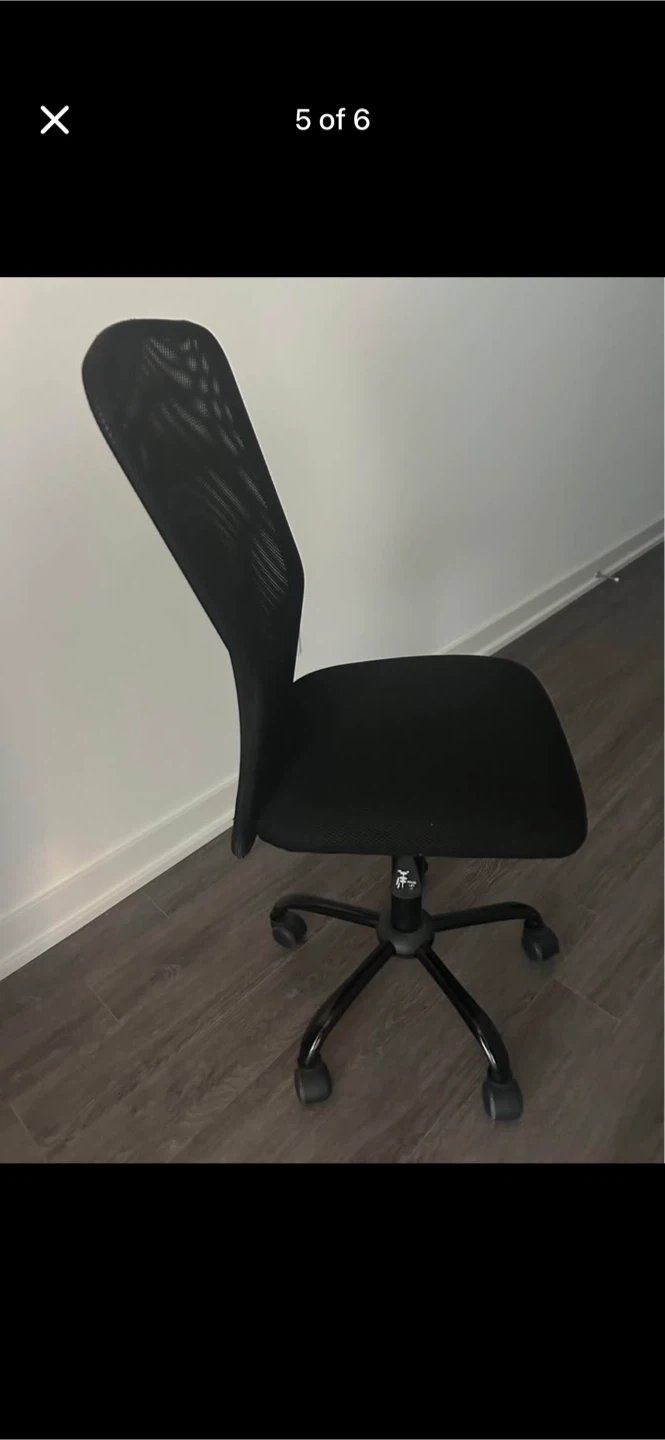 Mesh Desk Armless Computer Chair - photo 2