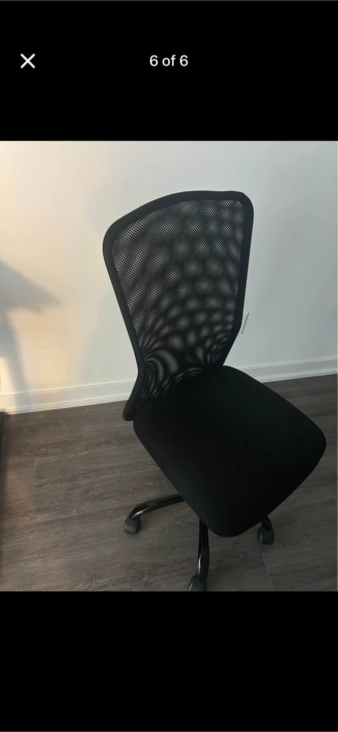 Mesh Desk Armless Computer Chair