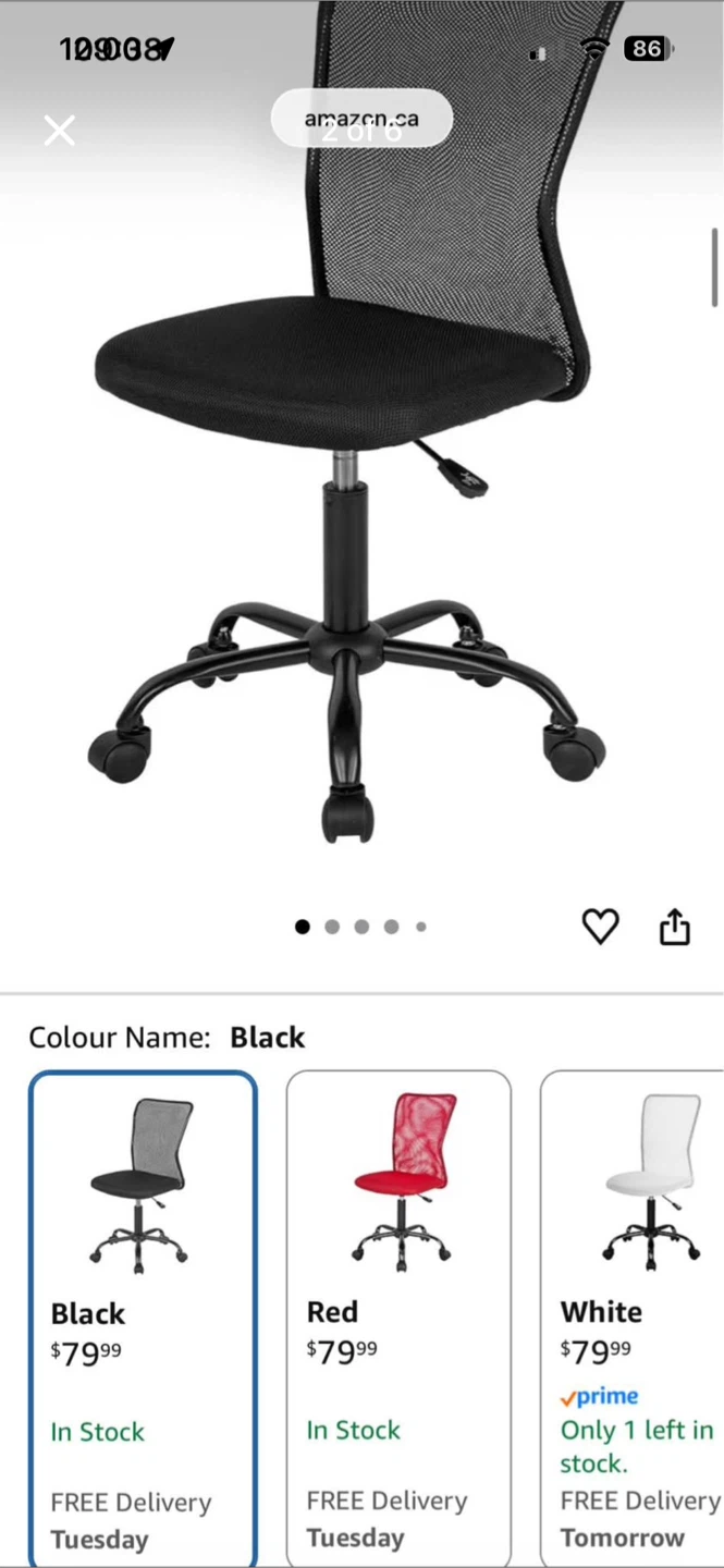 Mesh Desk Armless Computer Chair - photo 4
