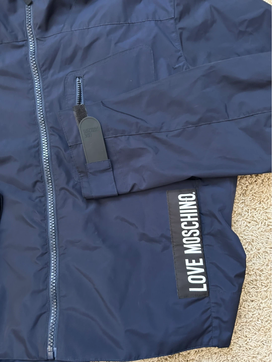 Love Moschino Navy Blue Hooded Jacket - photo 2