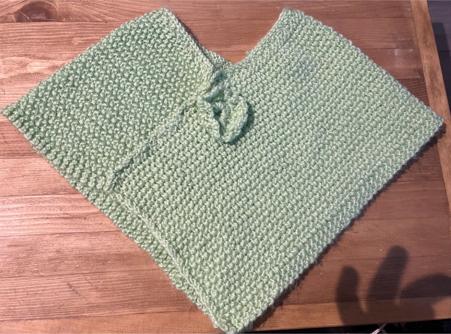 Light Green Knitted Poncho