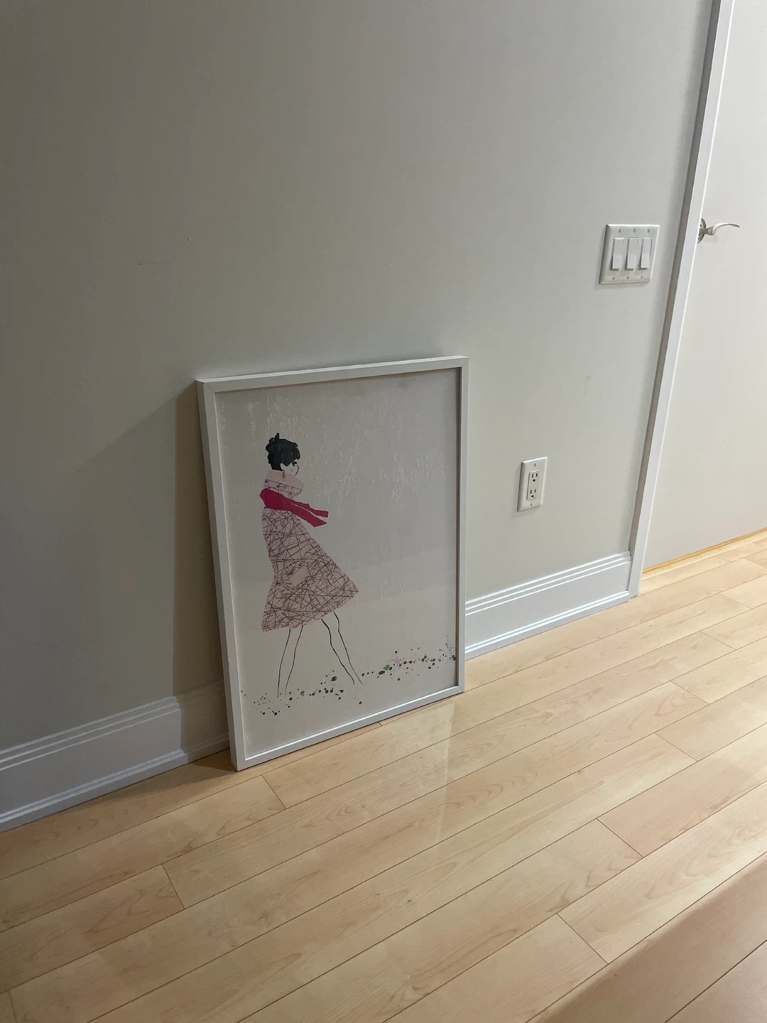 Framed Art Print of Woman in Dress