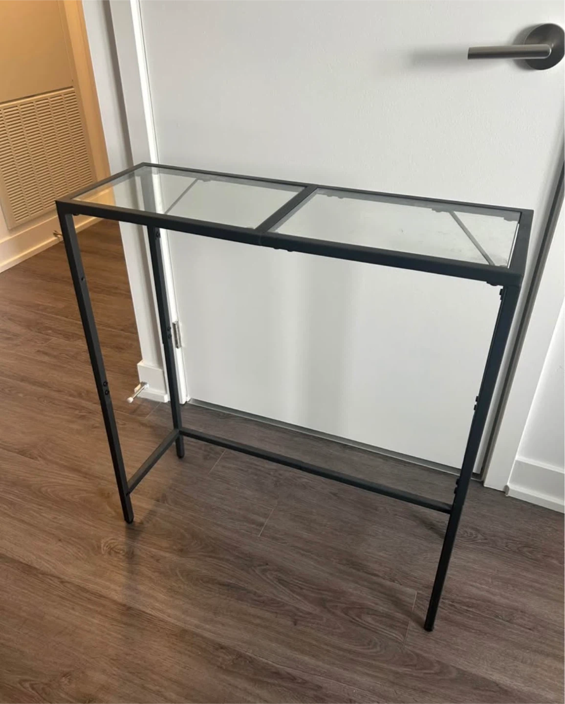 Console Table with Glass Top