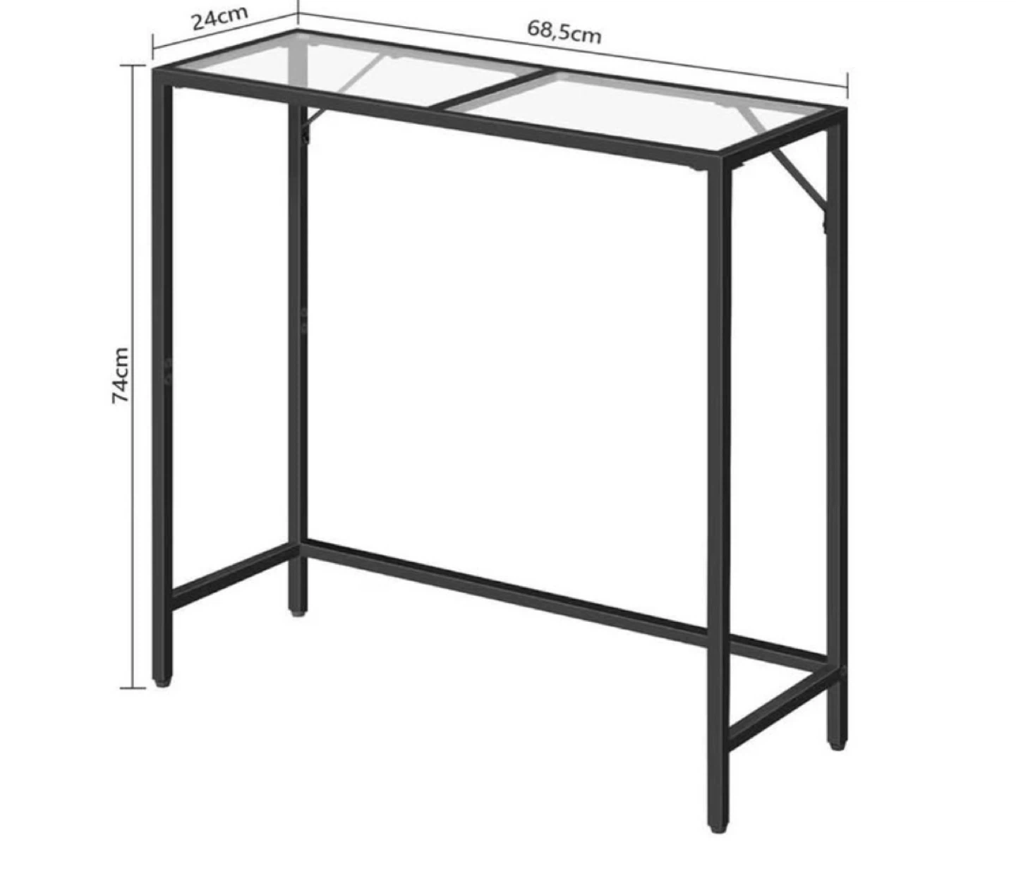 Console Table with Glass Top - photo 5