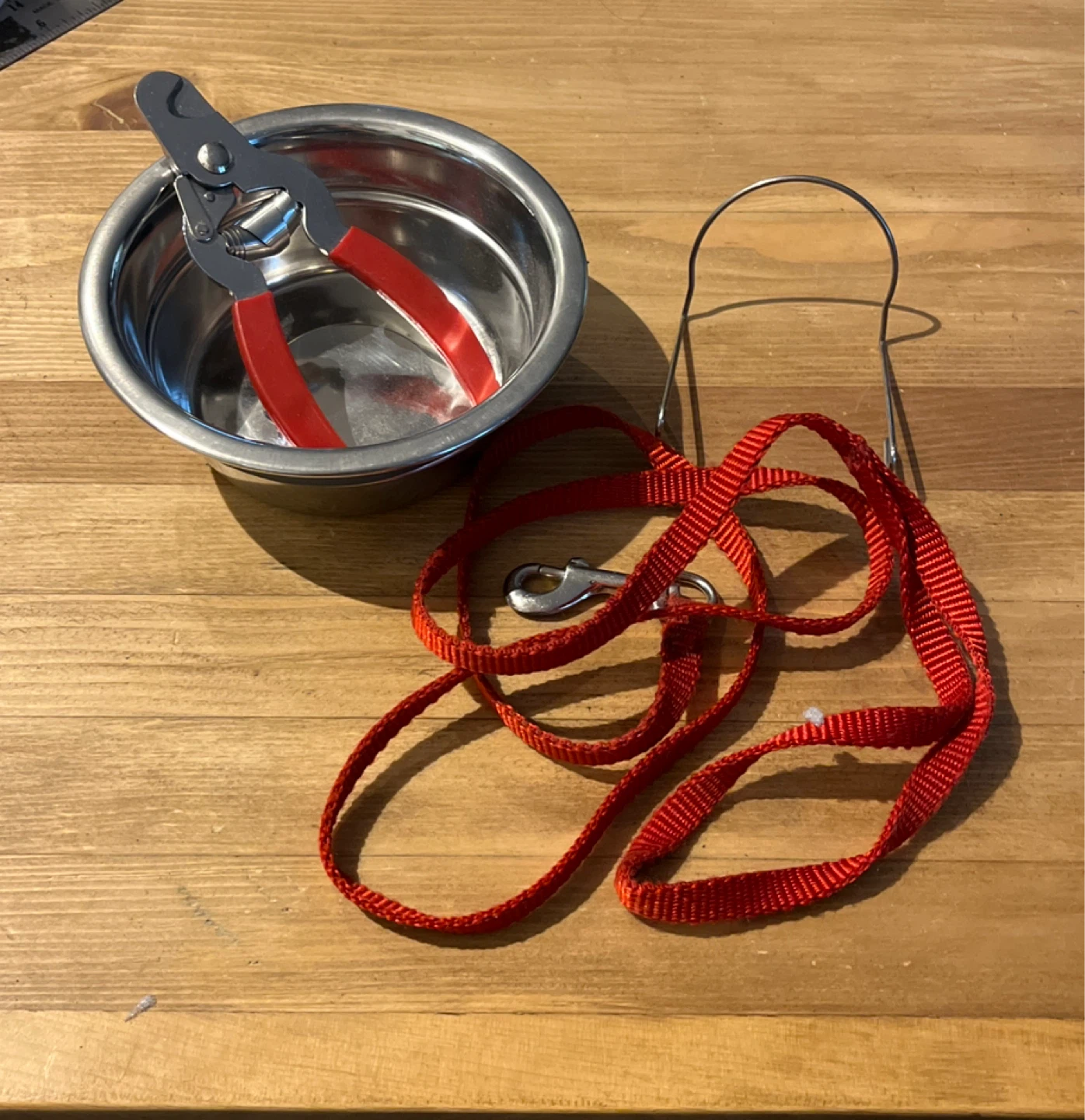 Nail Clippers, Leash, Bowl, and water holder for rabbits