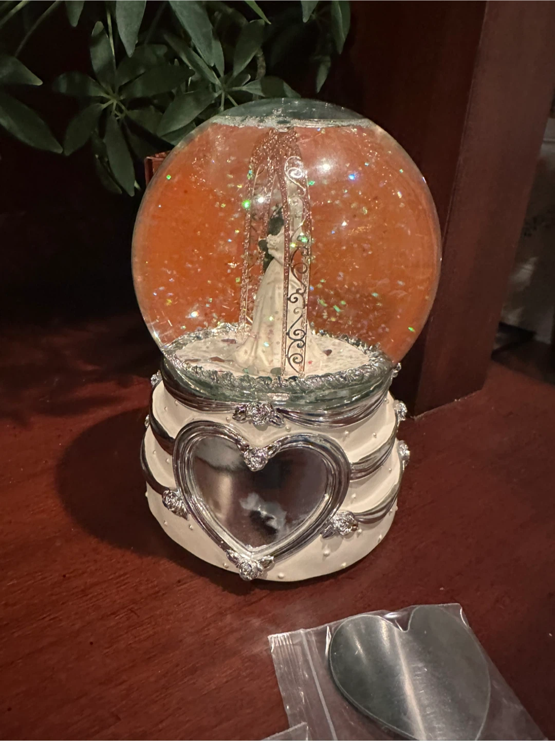 Wedding Couple Musical Snow Globe