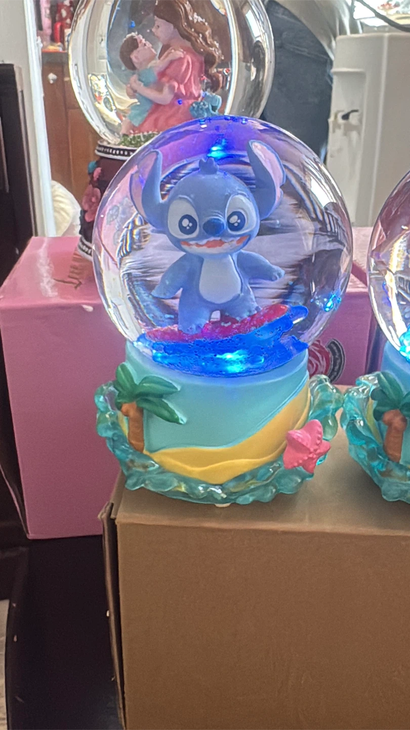Disney Stitch Light-Up Snow Globe Water Ball