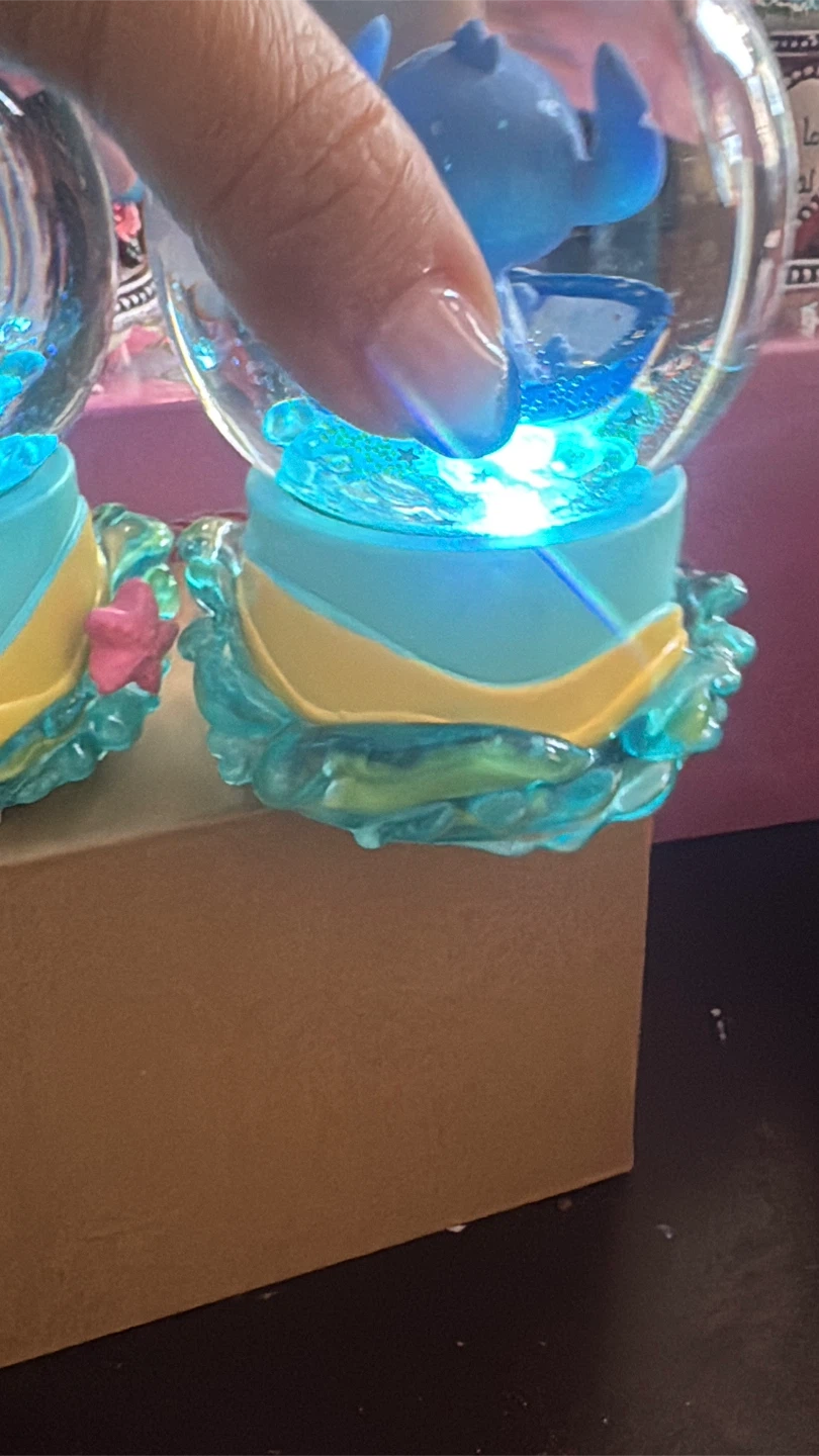 Disney Stitch Light-Up Snow Globe Water Ball - photo 4