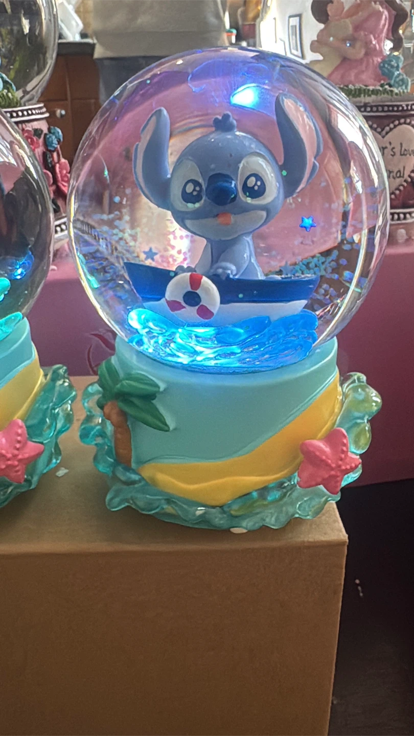 Disney Stitch Light-Up Snow Globe Water Ball - photo 3