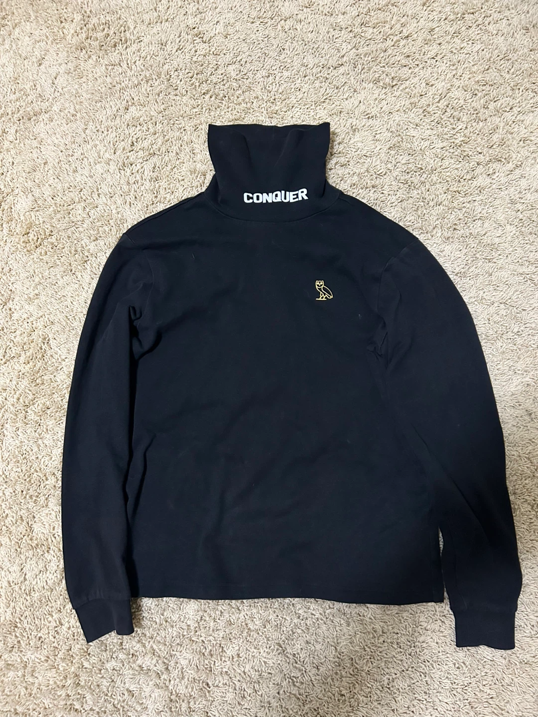 October's Very Own OVO Black Turtleneck "Conquer"