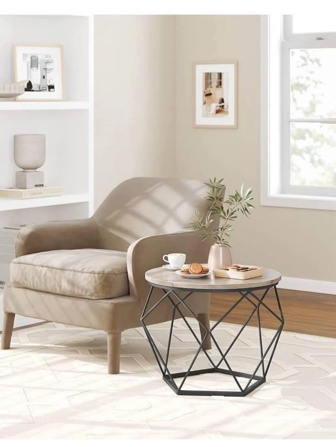 Set of 2 Geometric Nesting Coffee Tables - photo 3