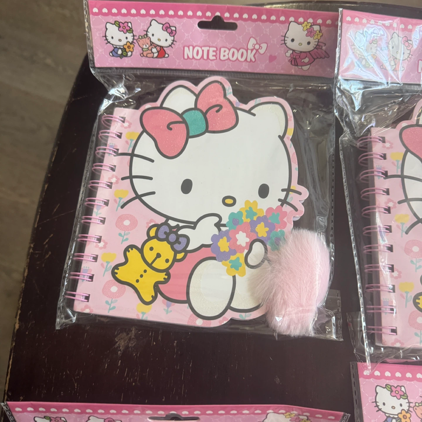 Hello Kitty Spiral Notebook with Pink Pom Pom Charm - photo 2