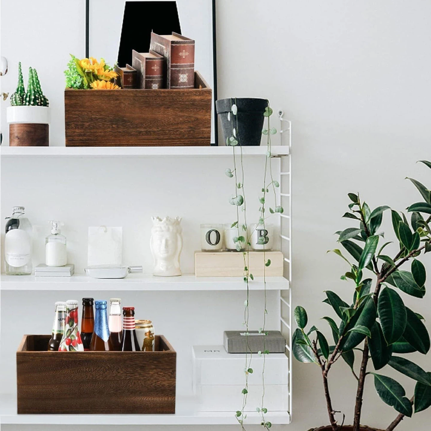 Set of 3 Wooden Storage Crates - photo 3