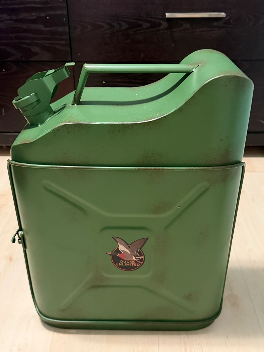 Ducks Unlimited Gas Can Liquor Cabinent