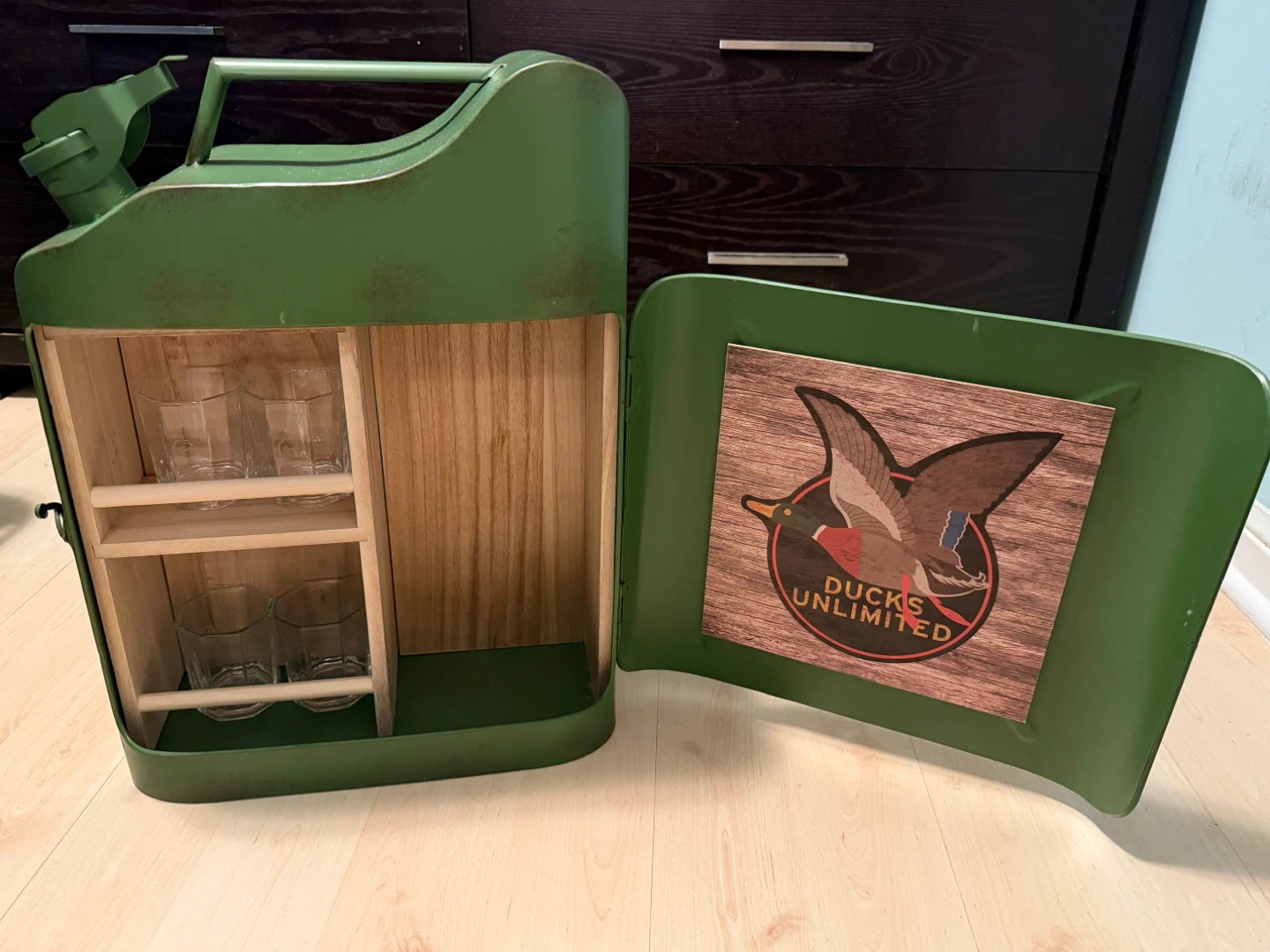 Ducks Unlimited Gas Can Liquor Cabinent - photo 2