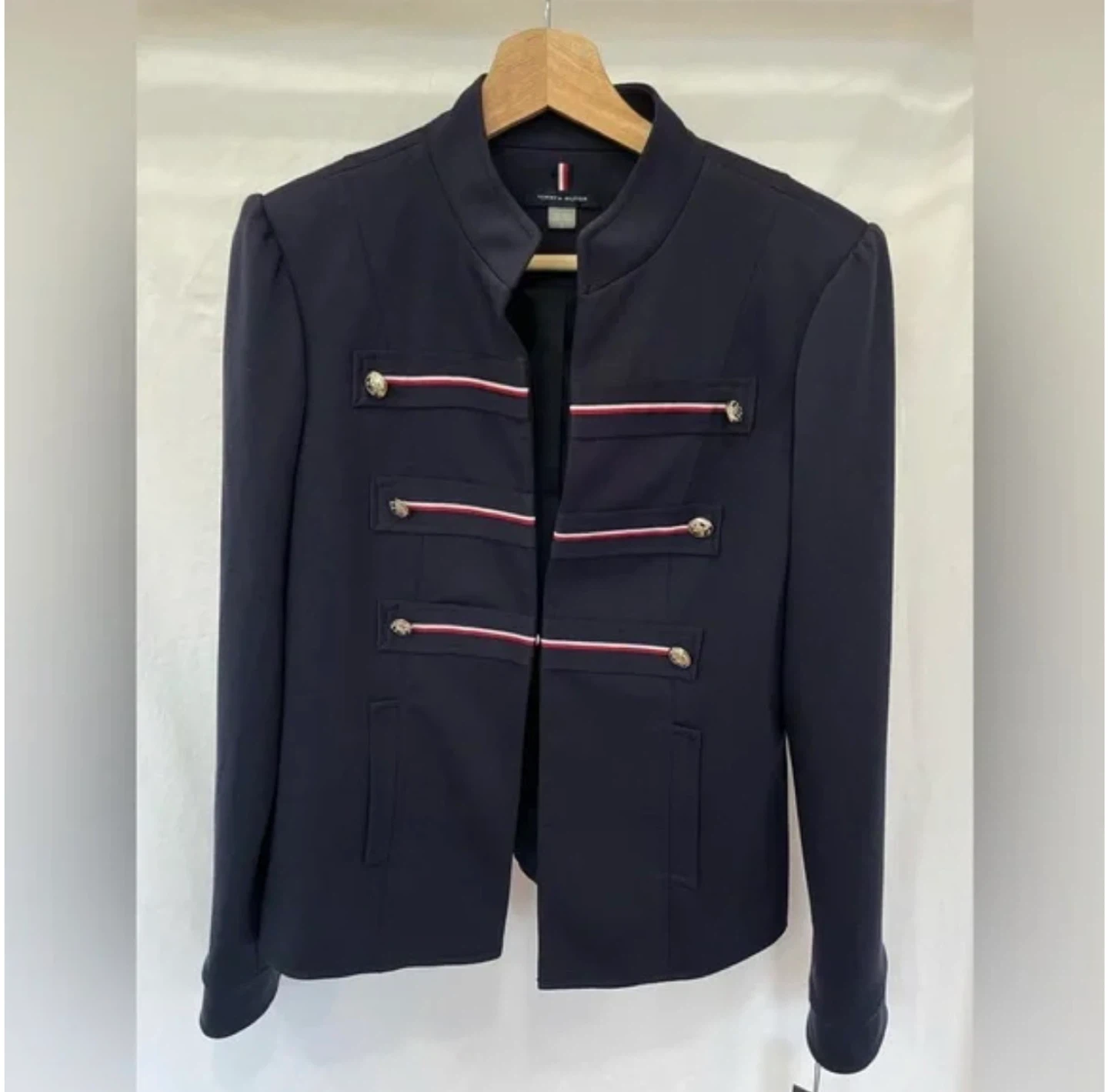 Tommy Hilfiger Navy Military Style Blazer Jacket - photo 2