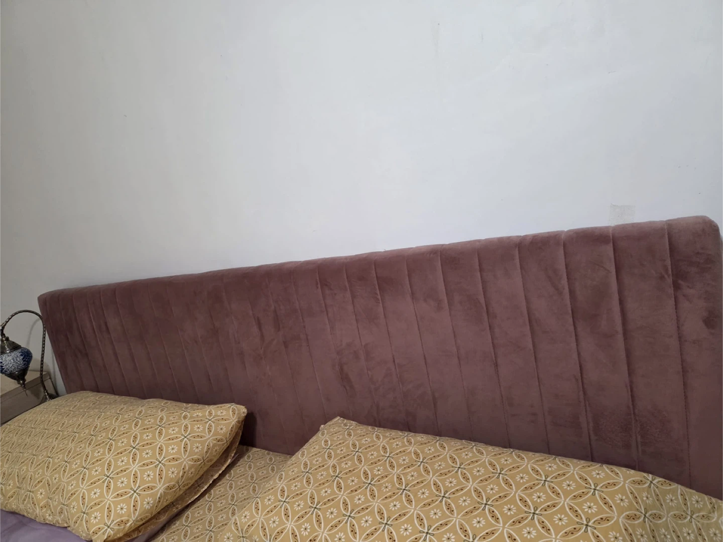 King size Velvet Headboard and bed frame only - photo 3