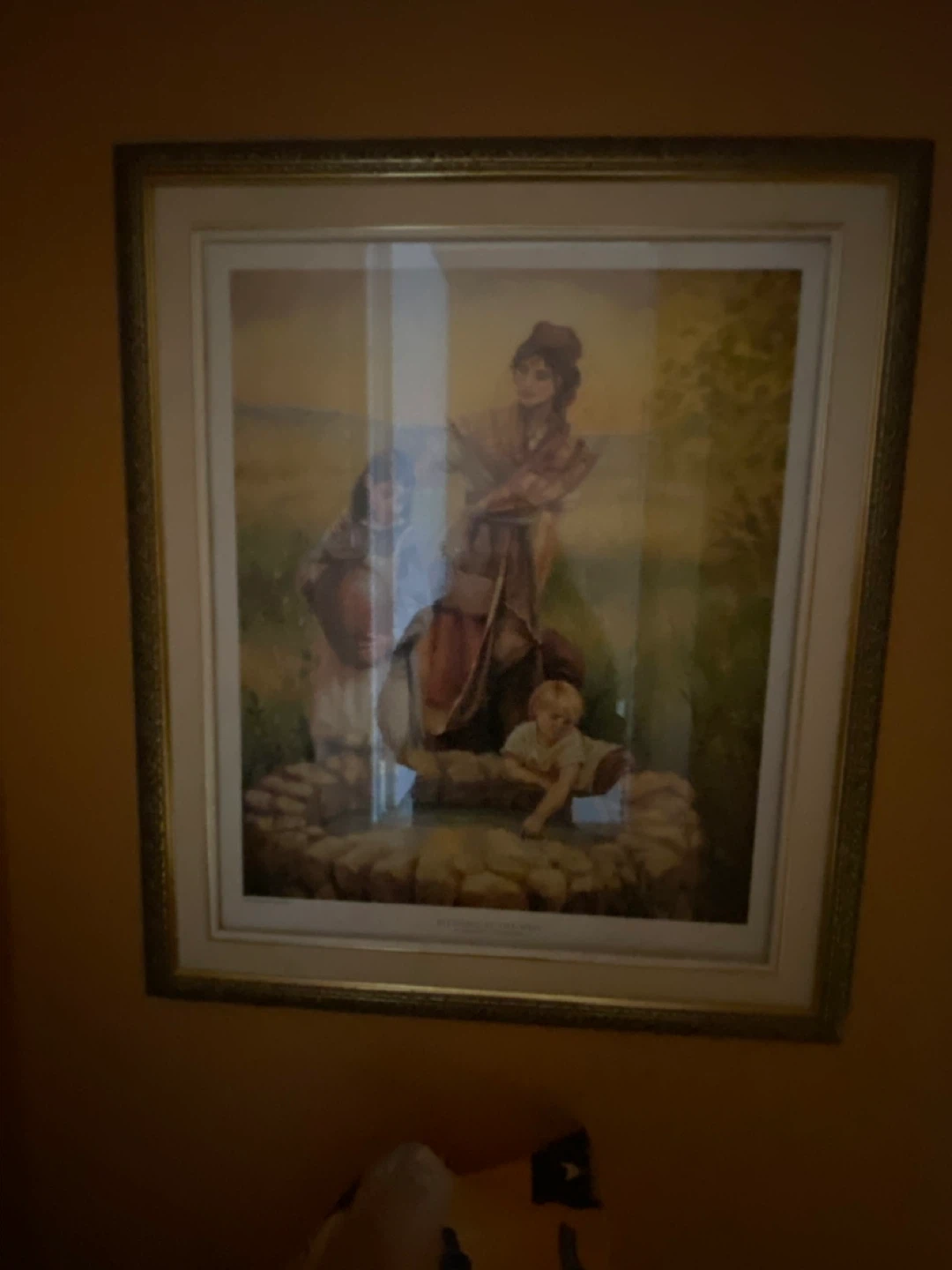 Blessing at the Well Framed Art by Timothy L. Thompson