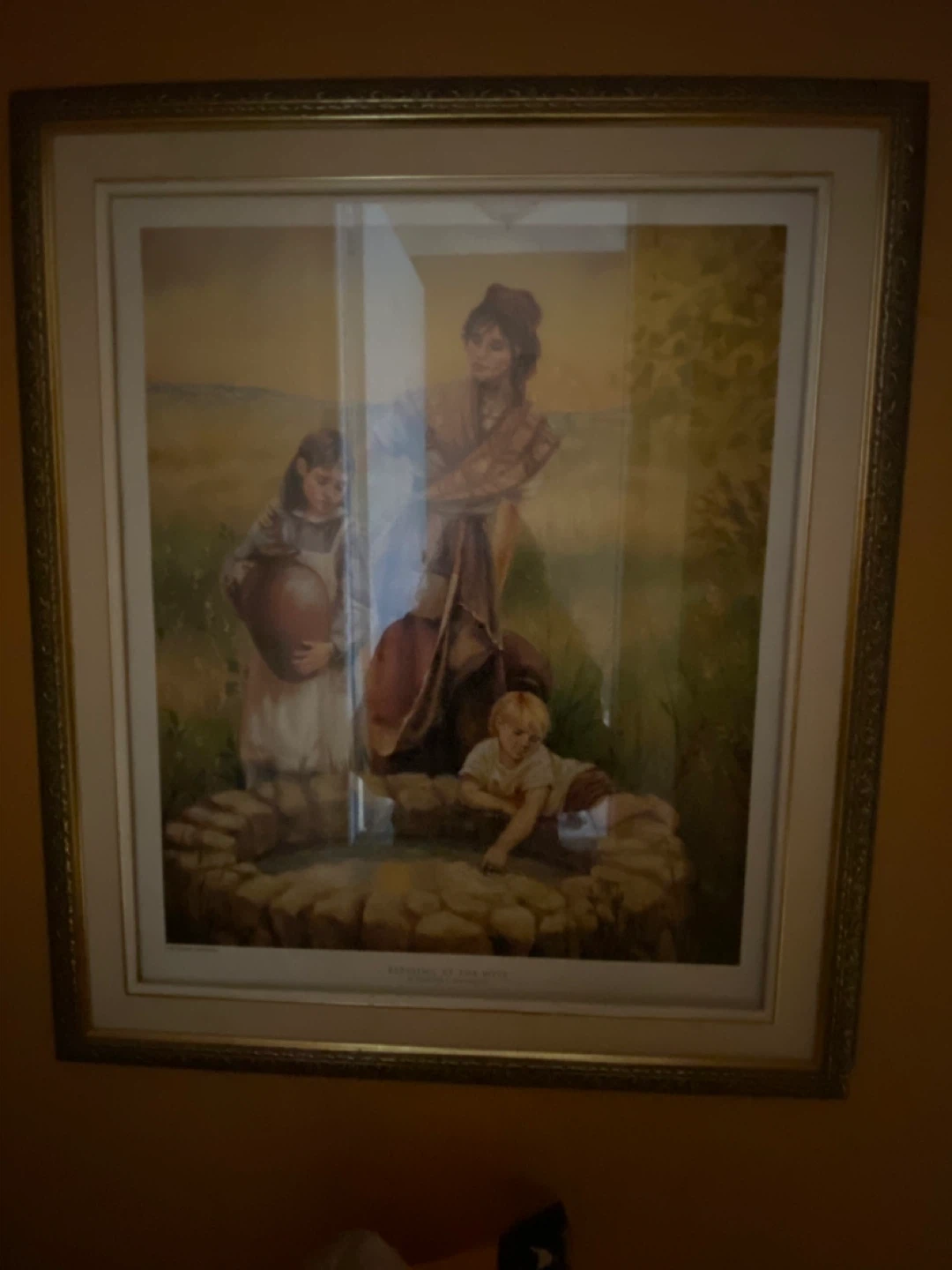 Blessing at the Well Framed Art by Timothy L. Thompson - photo 3
