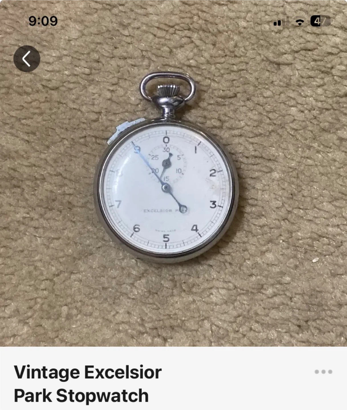 Vintage Excelsior Park Stopwatch