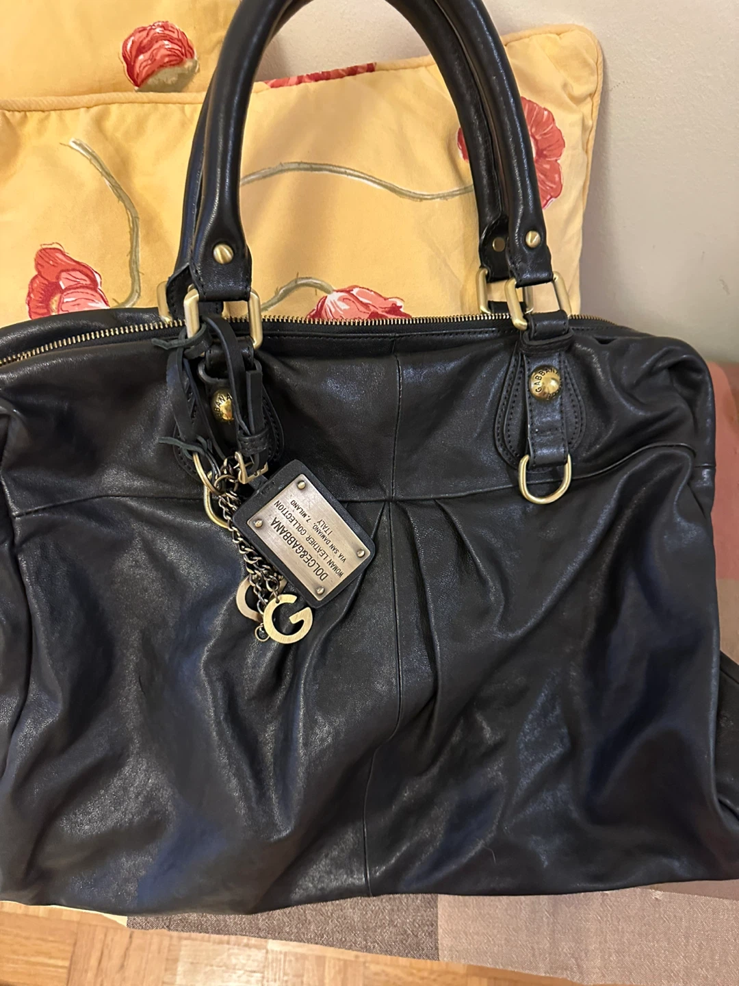 Auth DOLCE & GABBANA Black Leather Woman Bag - photo 5