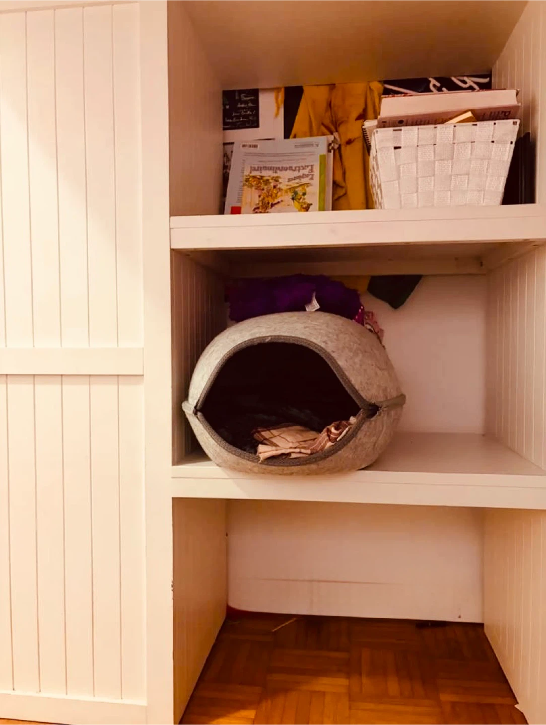 White Loft Bed with Desk and Storage - photo 3