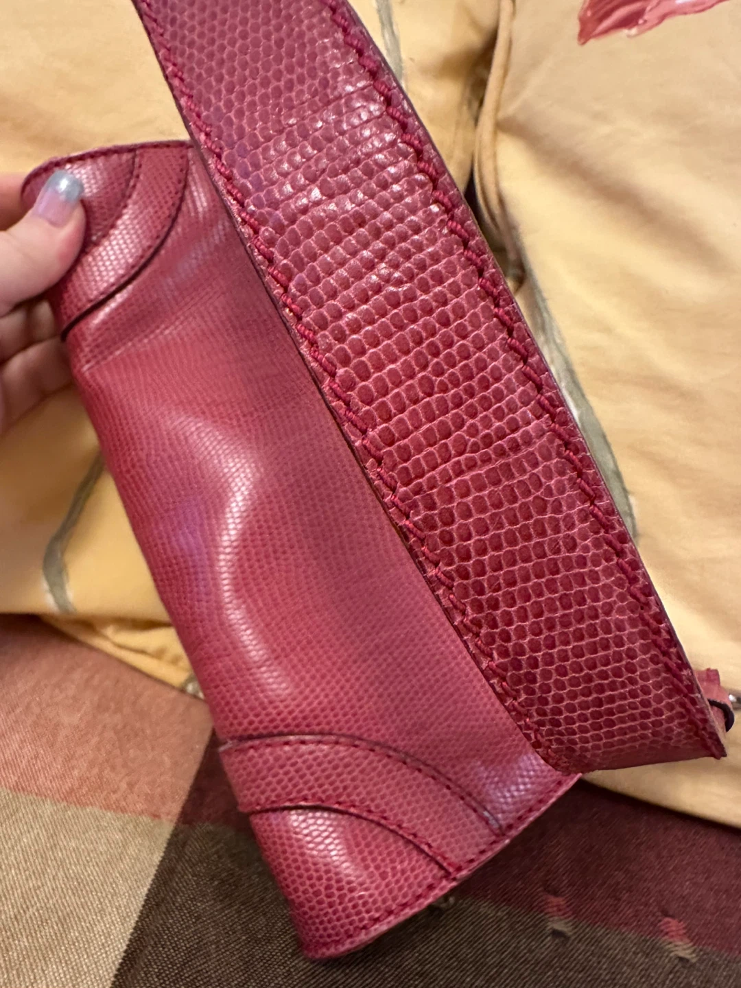 Auth Burberry London Pink Lizard Embossed - photo 5