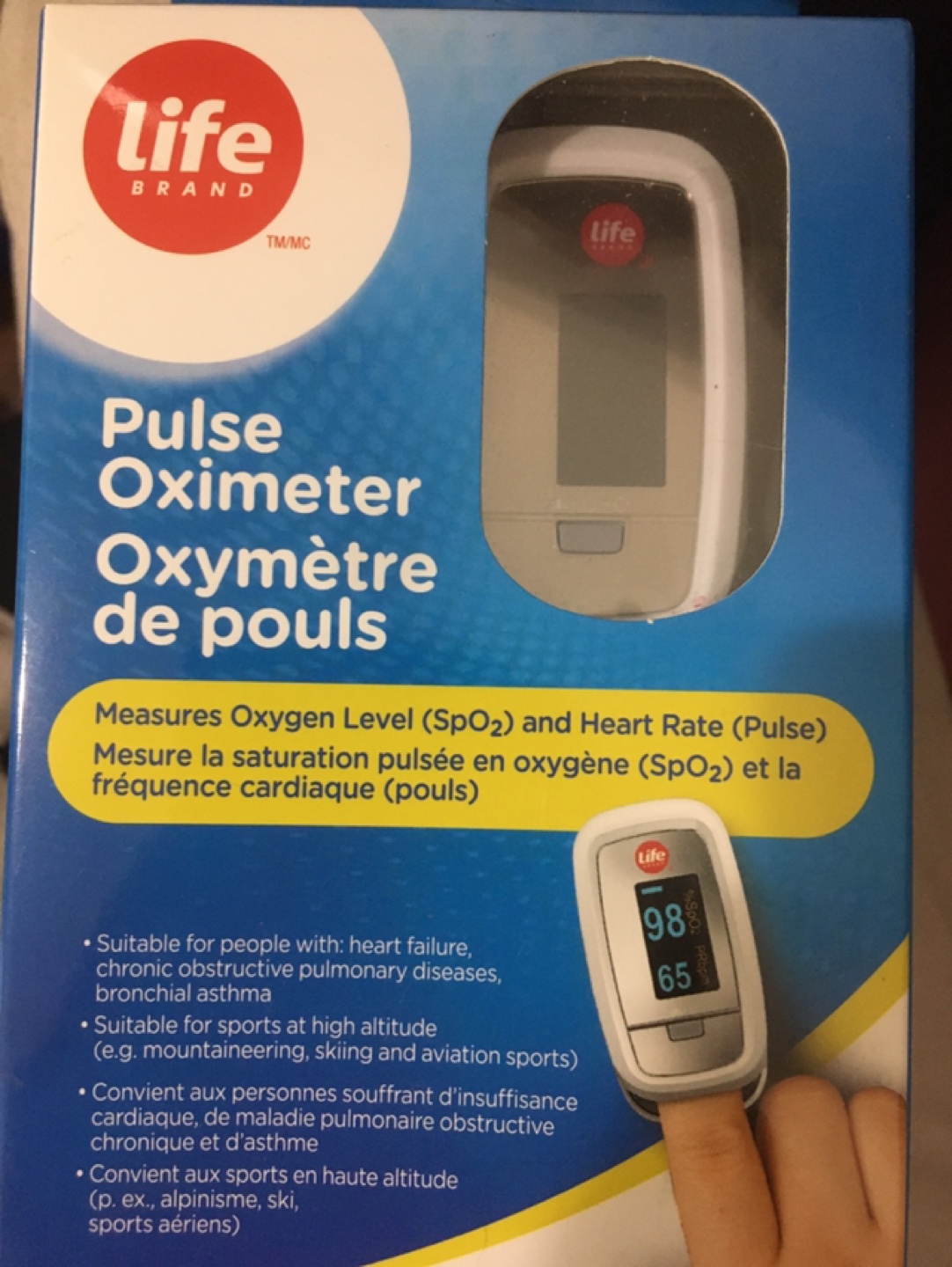 Life Brand Pulse Oximeter