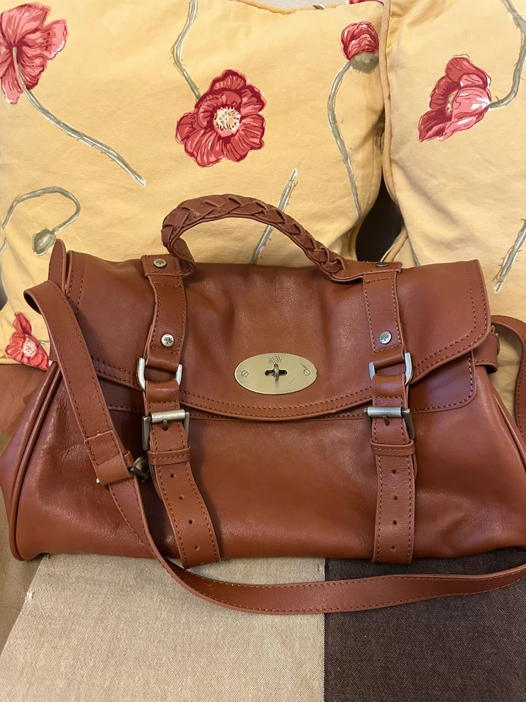 Auth Mulberry Leather Satchel Bag