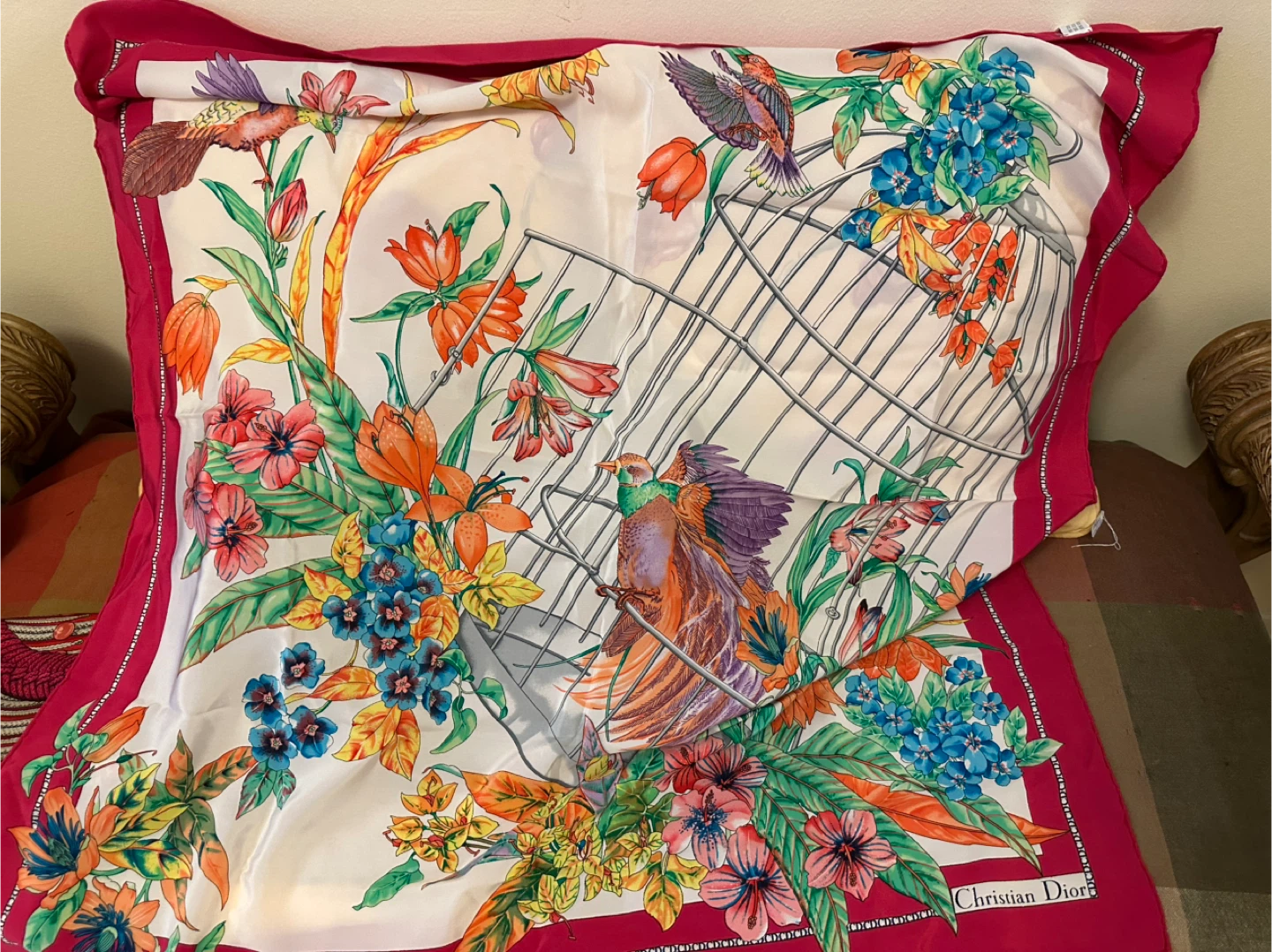 Authentic Christian Dior Silk Scarf