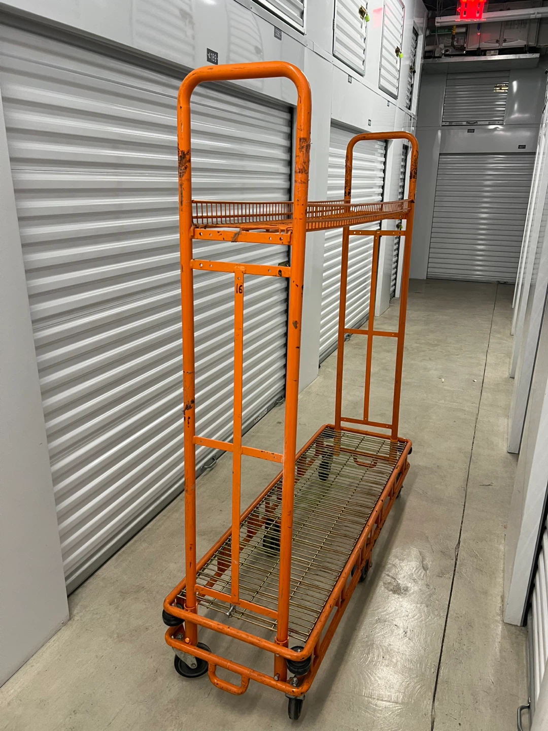 Warehouse U-Boat Cart with Shelf – Heavy Duty Industrial Cart