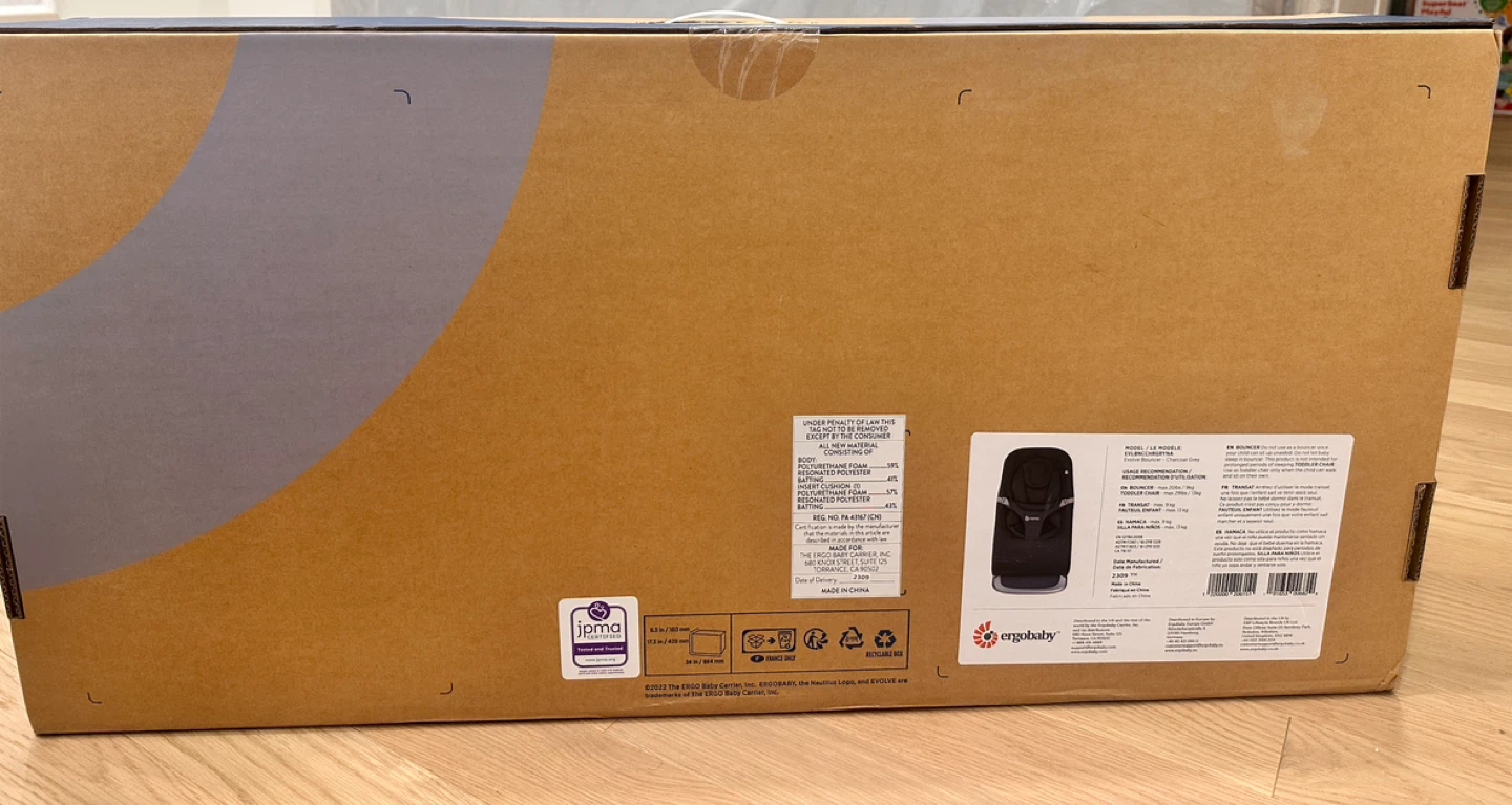 Ergobaby Evolve Bouncer - Charcoal Grey - photo 3