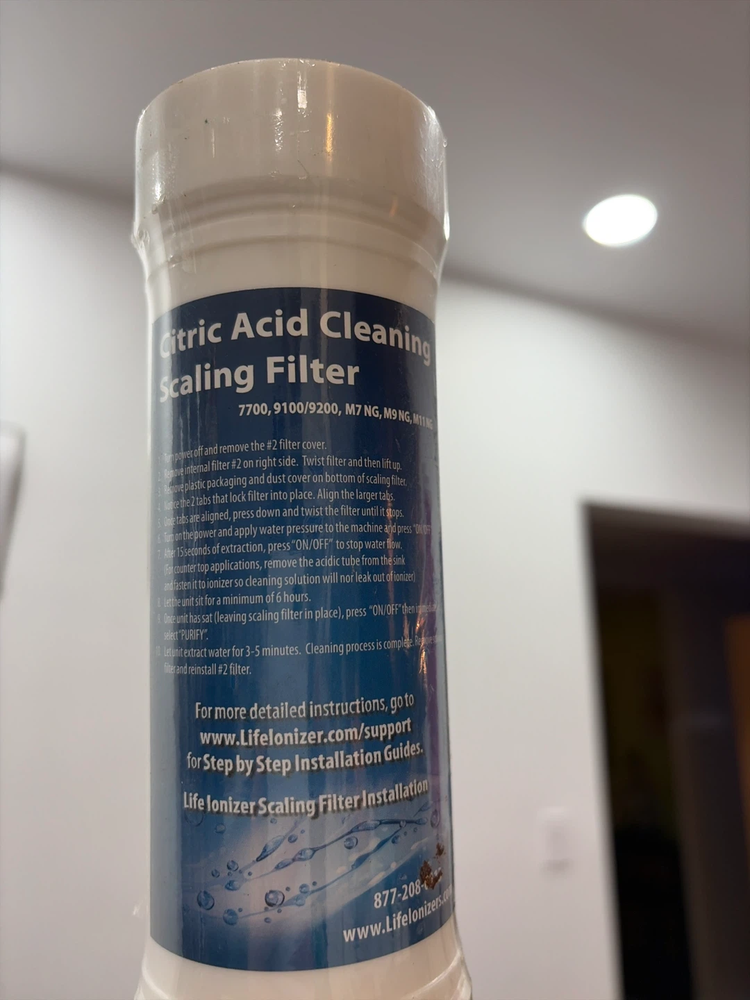Life Ionizer Citric Acid Cleaning Scaling Filter - photo 2
