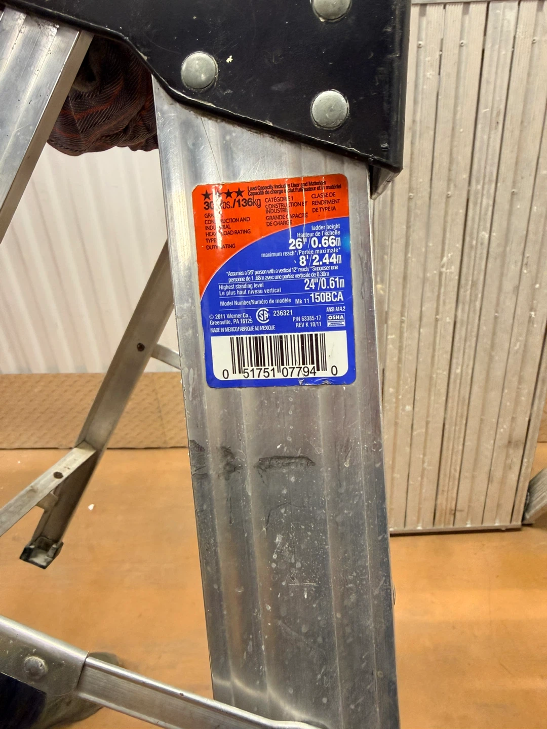 Werner 3-Step Aluminum Step Stool - photo 3