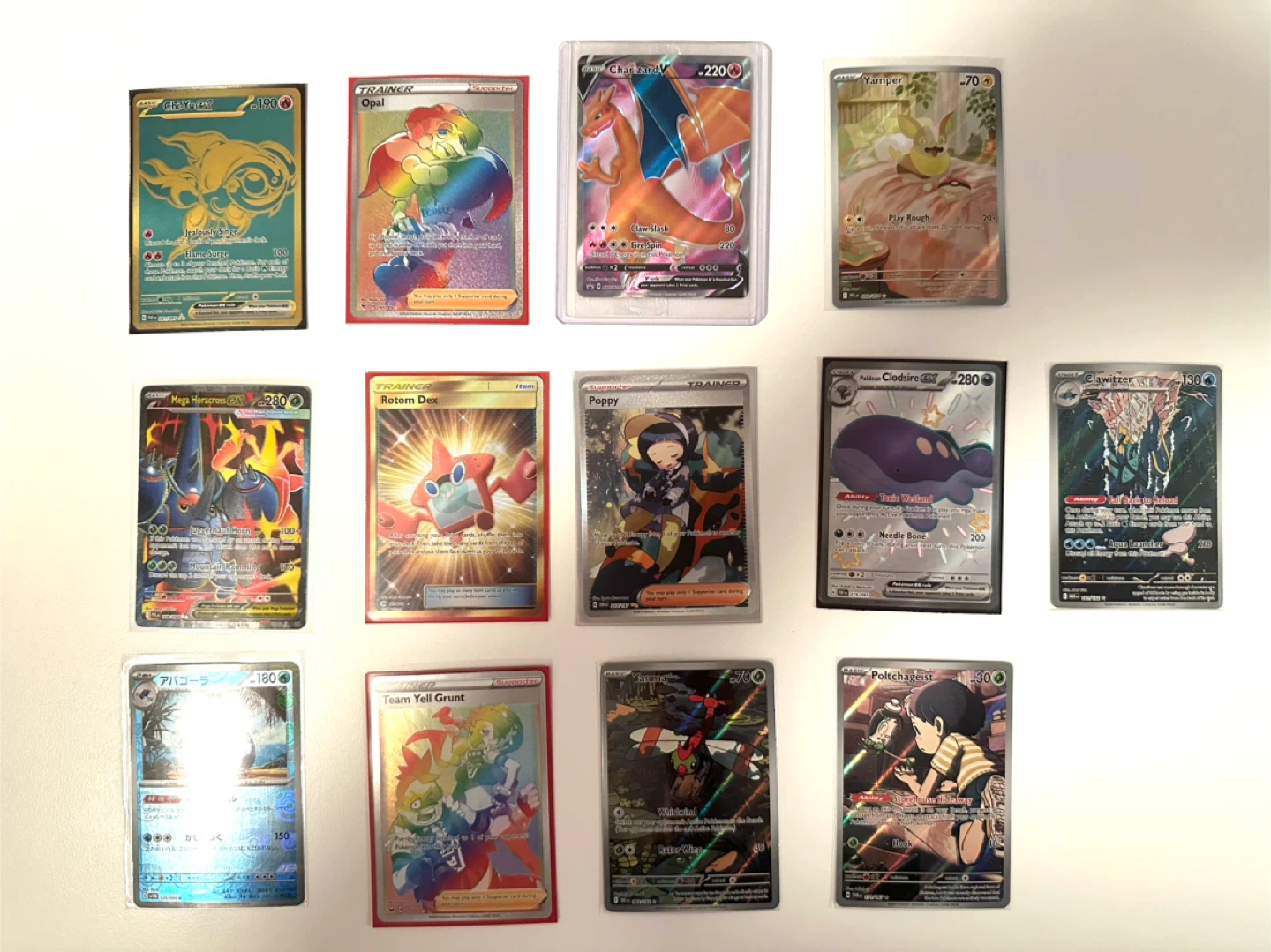 Pokemon Cards illustration rares, full arts, rainbow rares