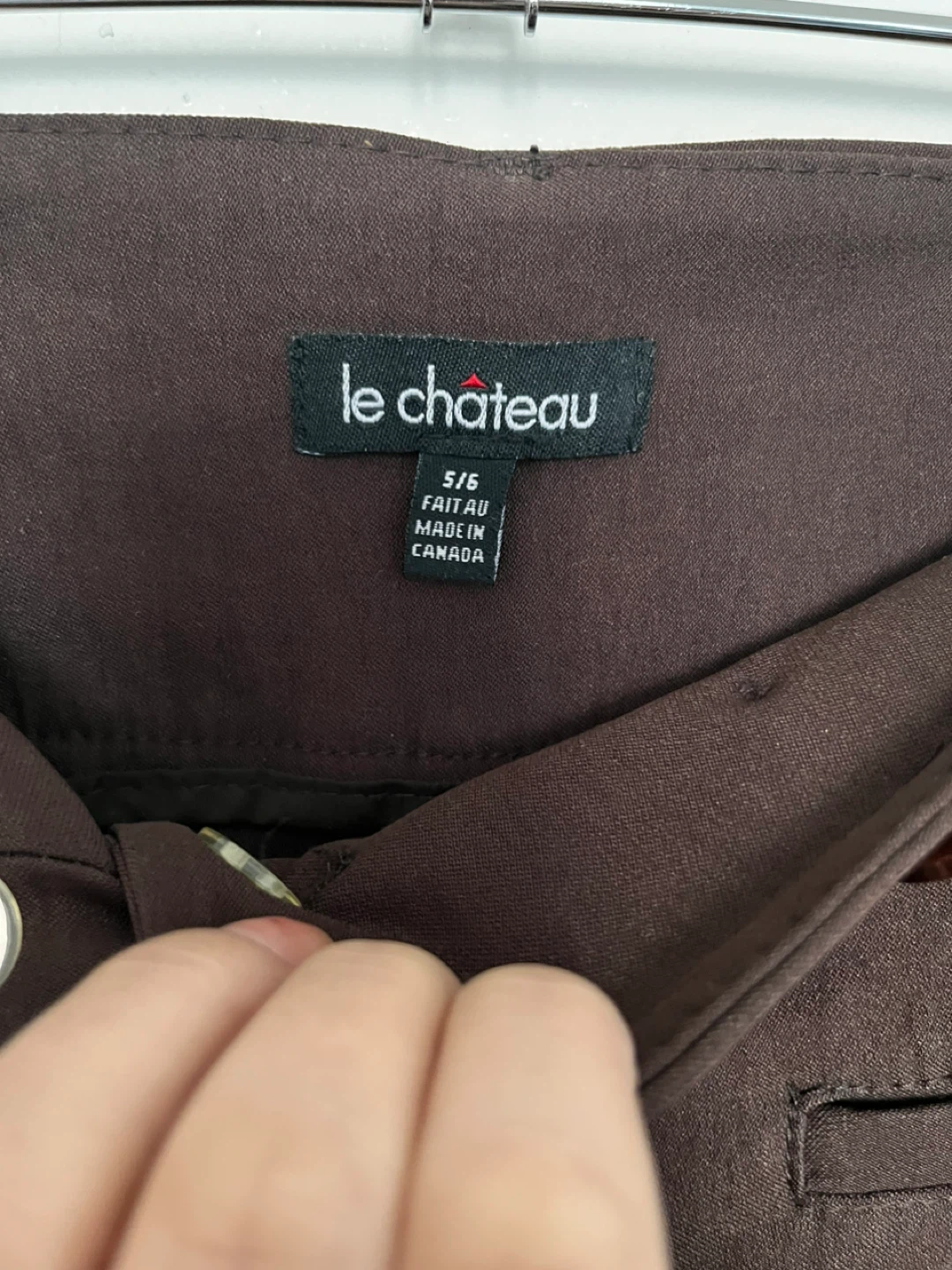 Le Château Women's Dark Brown Dress Pants Size 5/6 - photo 5