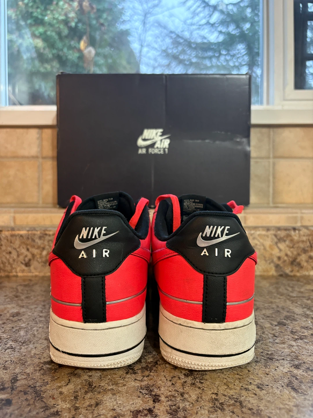 Nike Air Force 1 Low Red Men's Sneakers with Box - photo 2