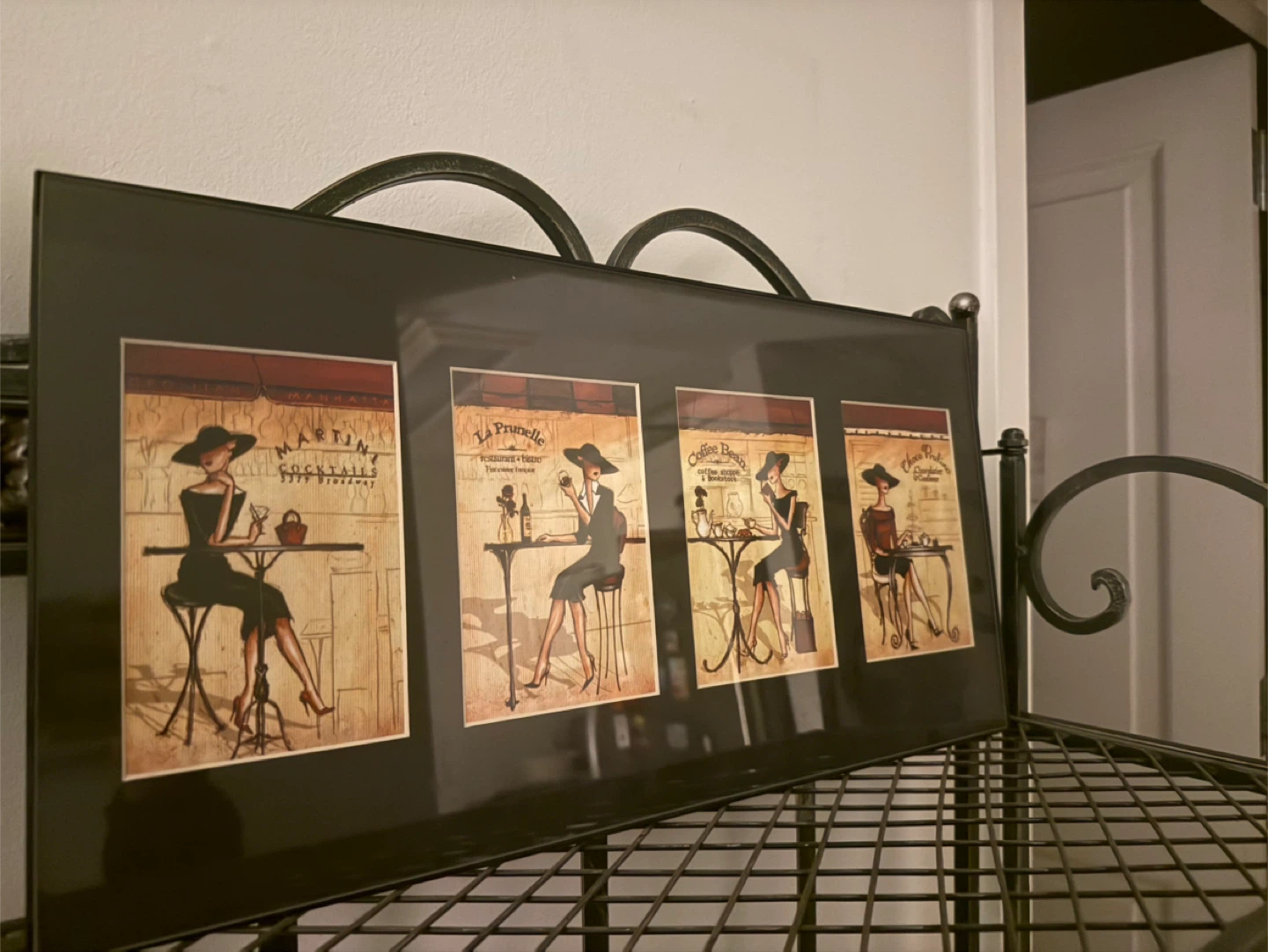 Framed Wall Art Set - Parisian Cafe Scene