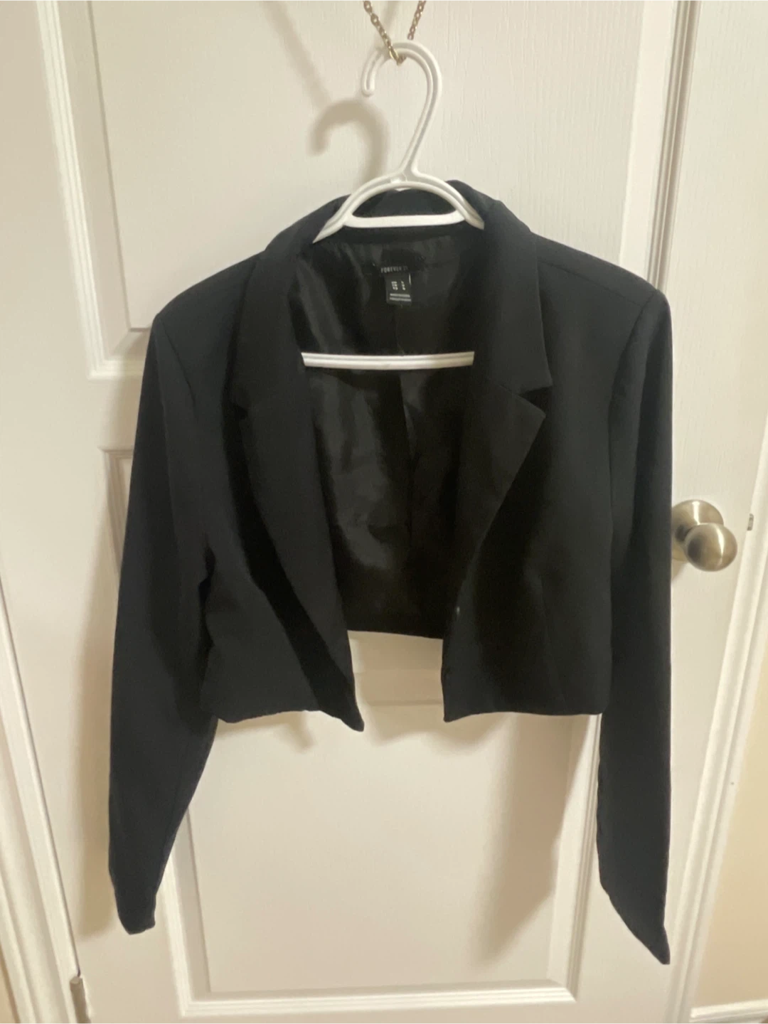 Forever 21 Black Cropped Blazer - Size L