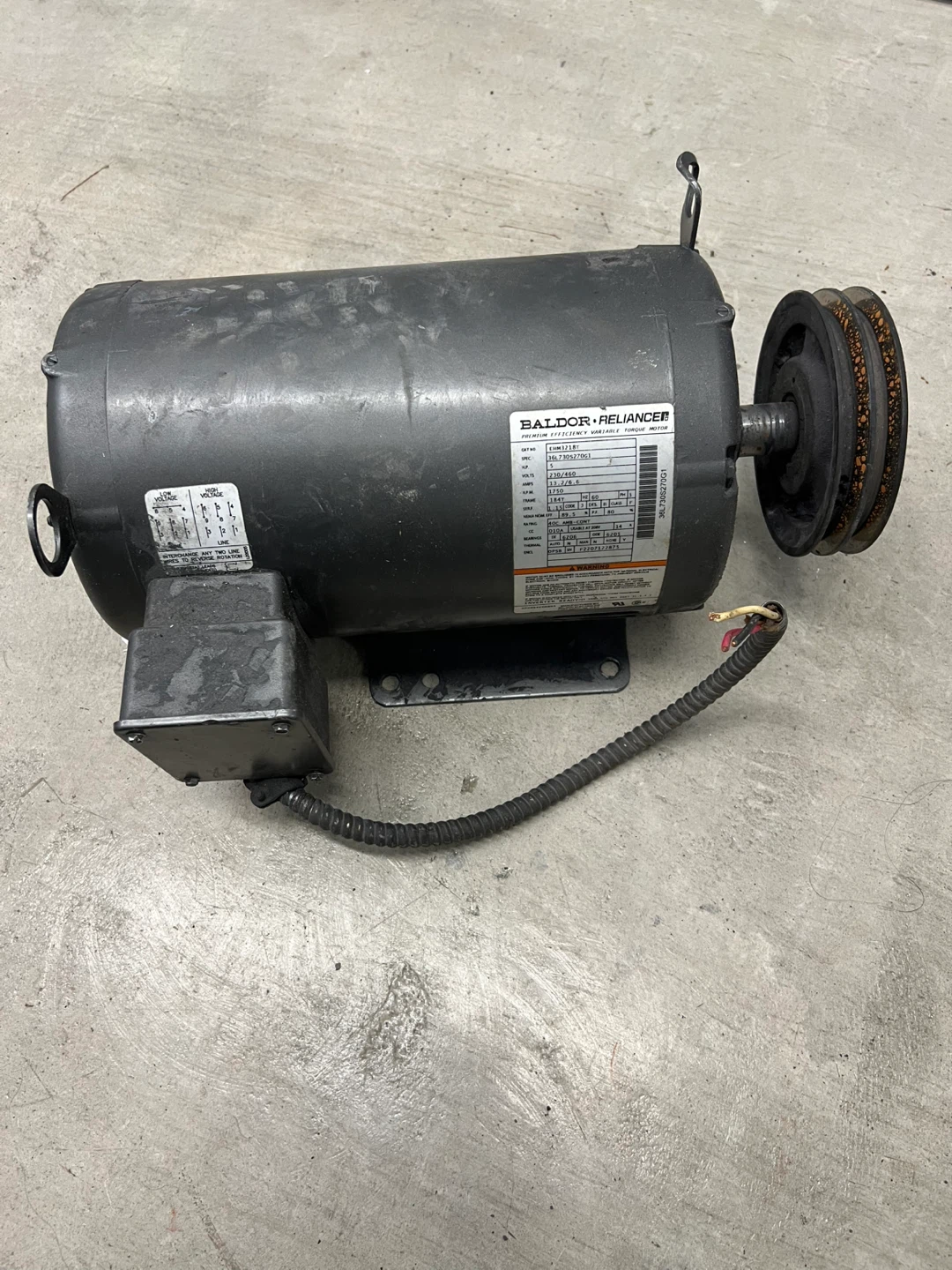 Baldor-Reliance Super-E 5HP 3-Phase Motor + 1 unknown motor
