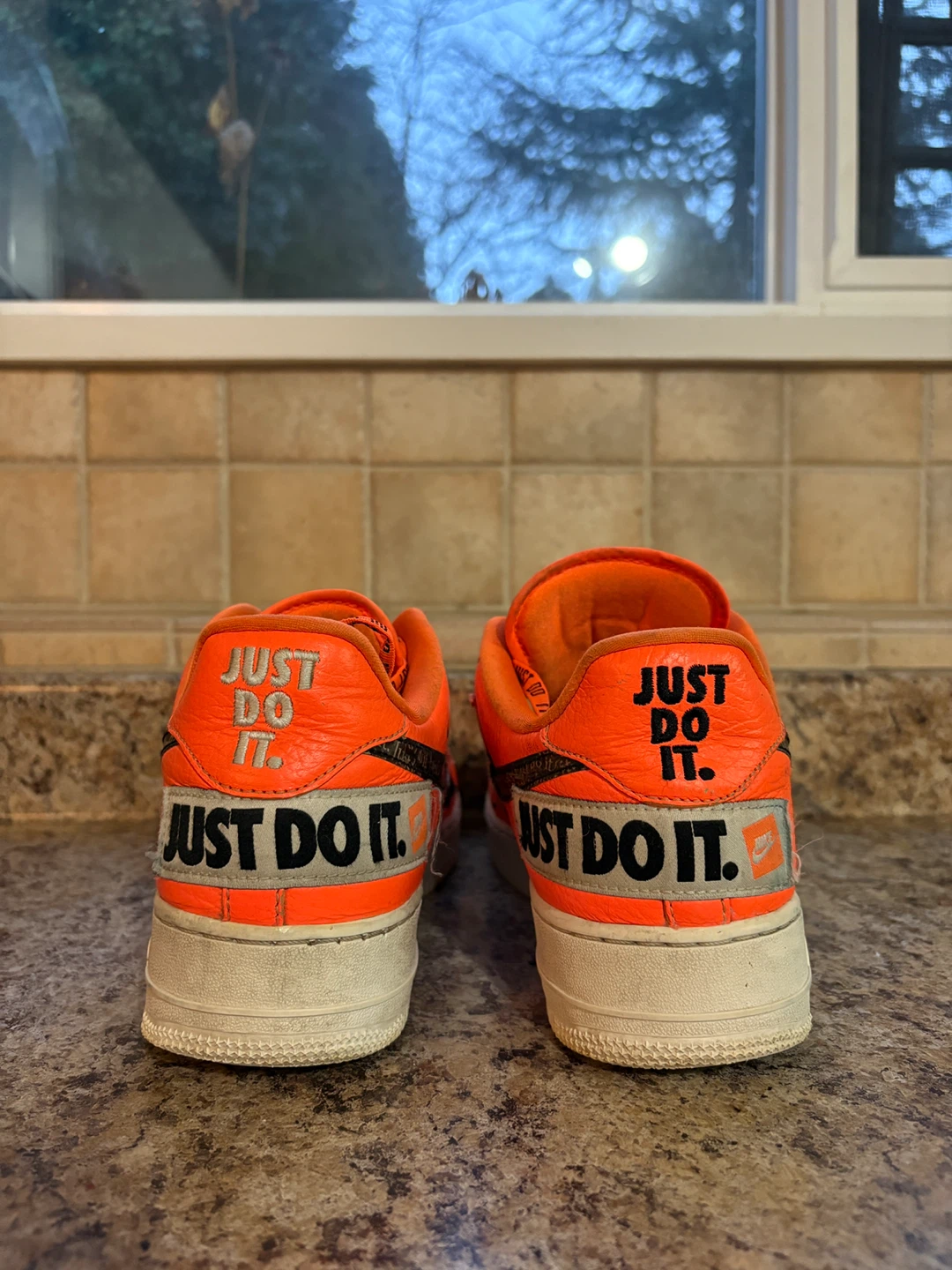 Nike Air Force 1 'Just Do It' Orange Sneakers - photo 2