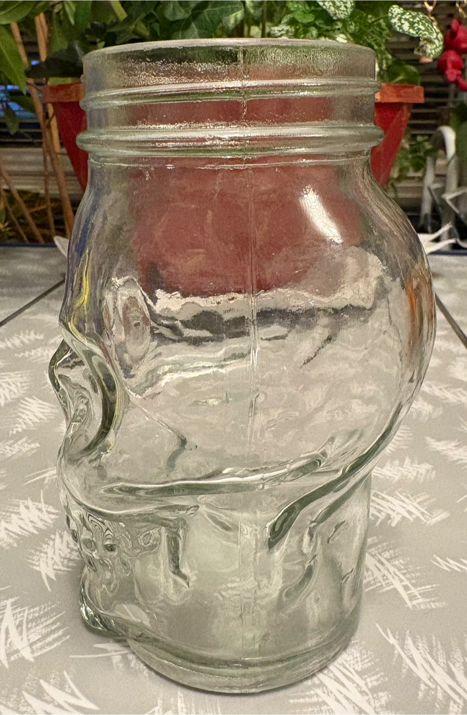 ✨✨8” Glass Skull Jar No Lid - photo 3